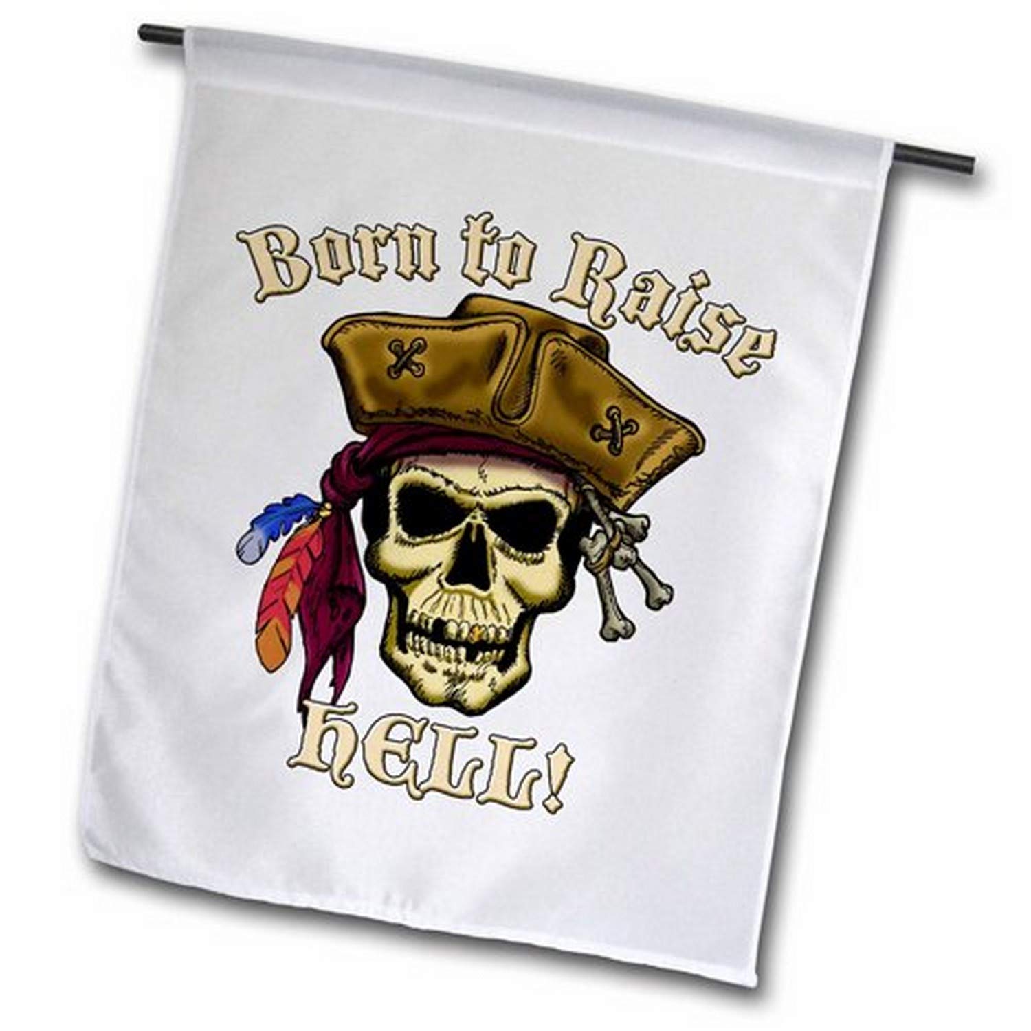 3D Rose Pirate Skull 