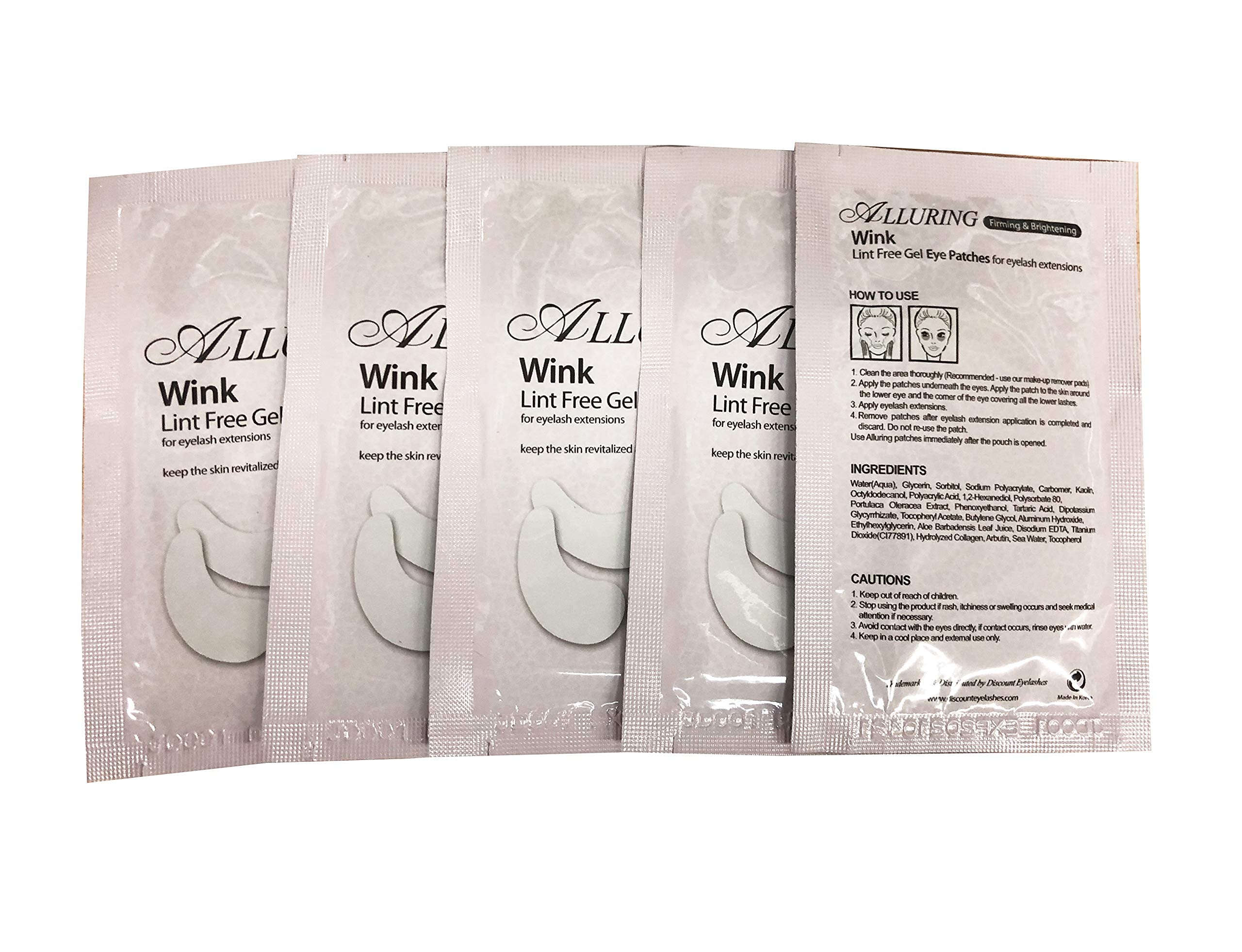 Alluring Wink Me Gel Eyelash Extensions for Lower Lashes - 100 Pairs of Thin, Flexible & Non-Slip Eye Pads Patches | Perfect for Professional Salons & DIY Home Lash Extensions