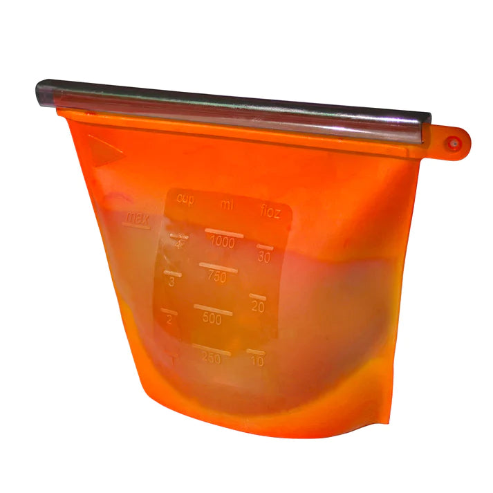 Reusable Silicone Food Storage Bags - Airtight Leakproof Freezer Safe BPA-Free - Perfect for Meal Prep, Snacks, Leftovers & Sous Vide Cooking