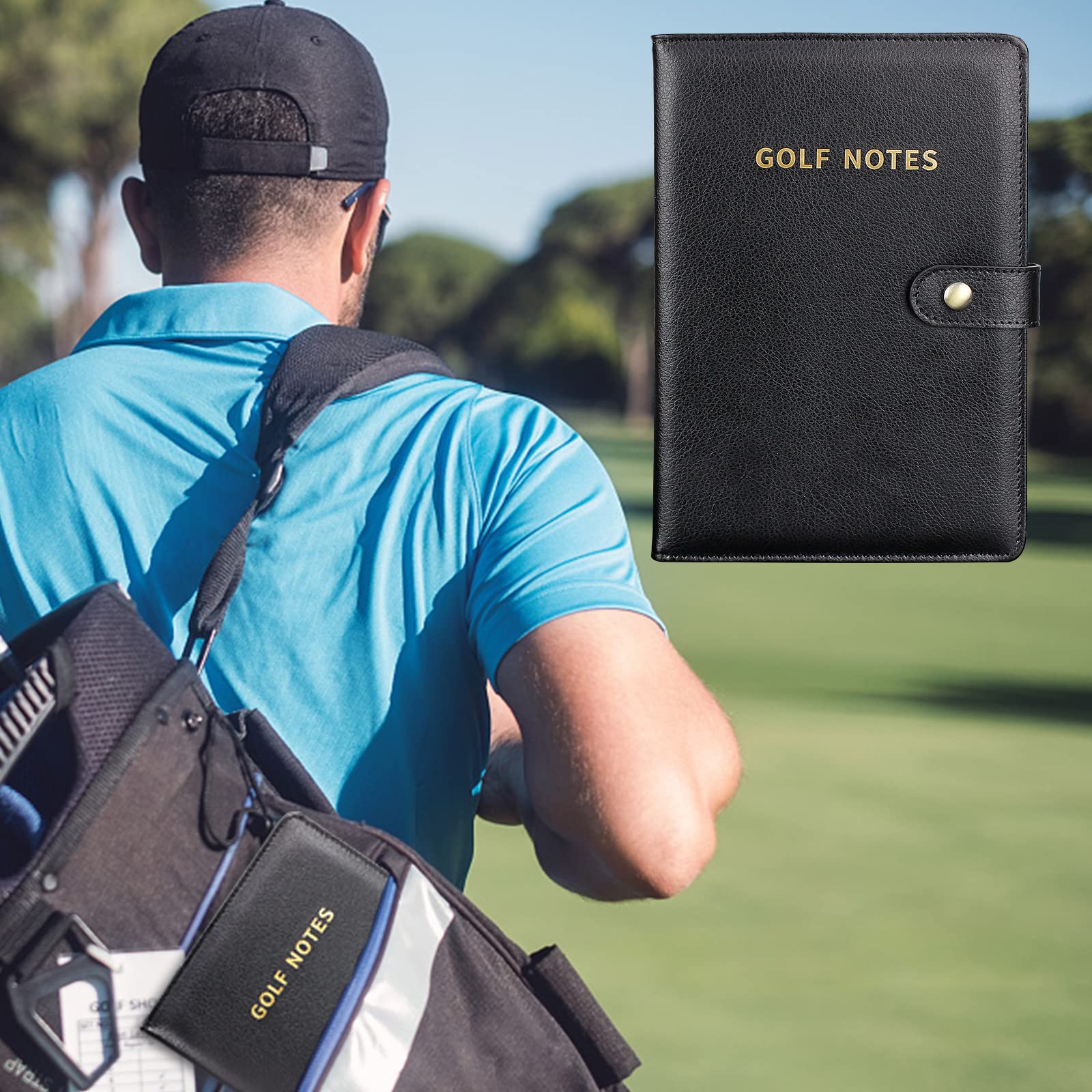 Premium Leather Golf Scorecard Book - 8.6