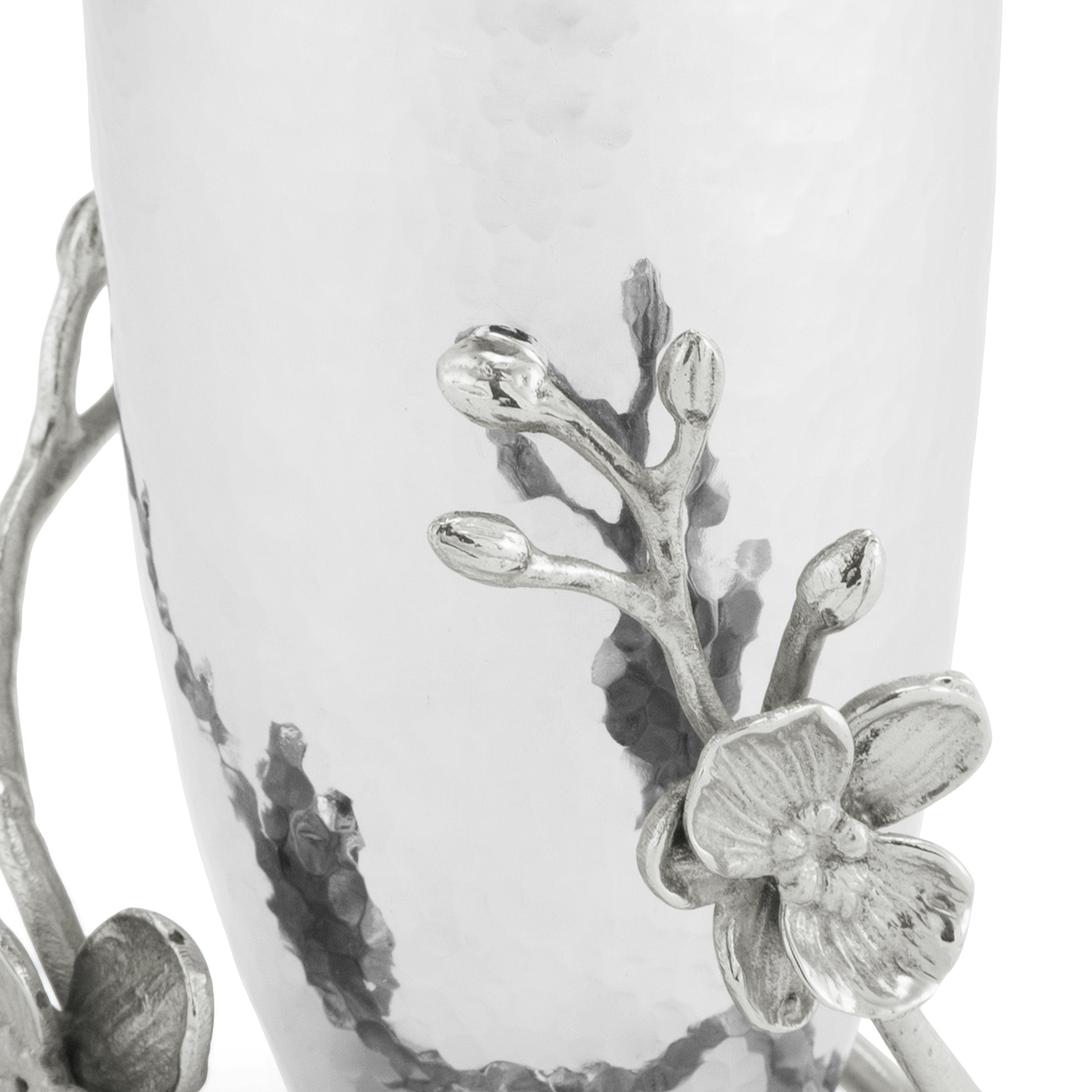 Elegant White Orchid Vase - Small Ceramic Flower Pot for Home Decor, Wedding Centerpiece & Office Desk Accessory