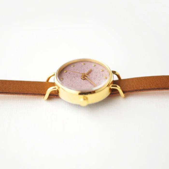 Elegant Garnet Women's Wristwatch - Japanese Handmade Cherry Pink Watch for Women | Perfect for Daily Wear, Office & Special Occasions