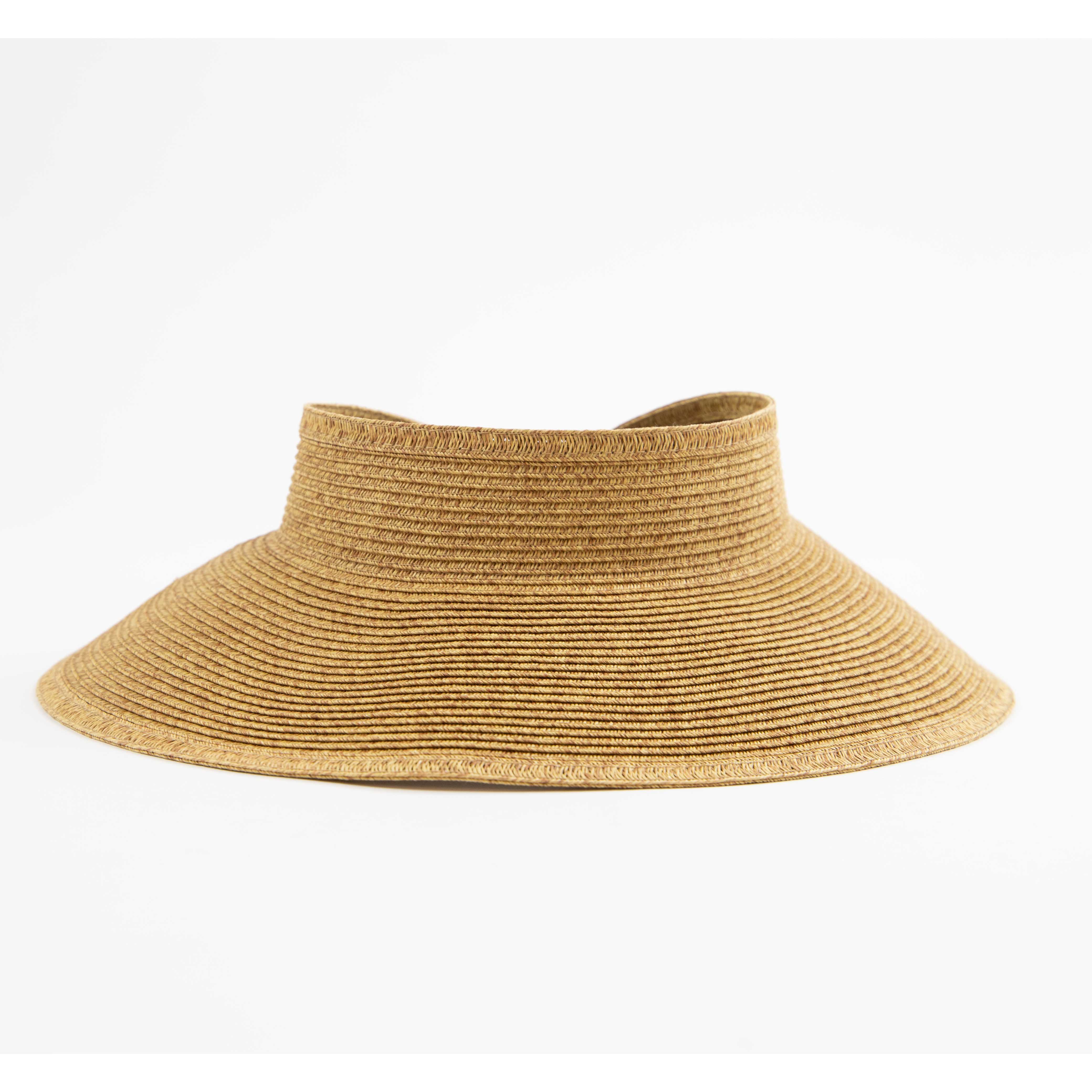 San Diego Hat Company Women's Ultrabraid Large Brim Visor - UV Protection Sun Hat for Beach, Golf, and Outdoor Activities