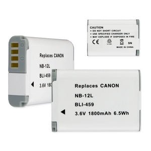 Canon NB-12L 3.6V 1800mAh Li-ion Replacement Battery for Canon Cameras - Perfect for Travel Photography & Vlogging