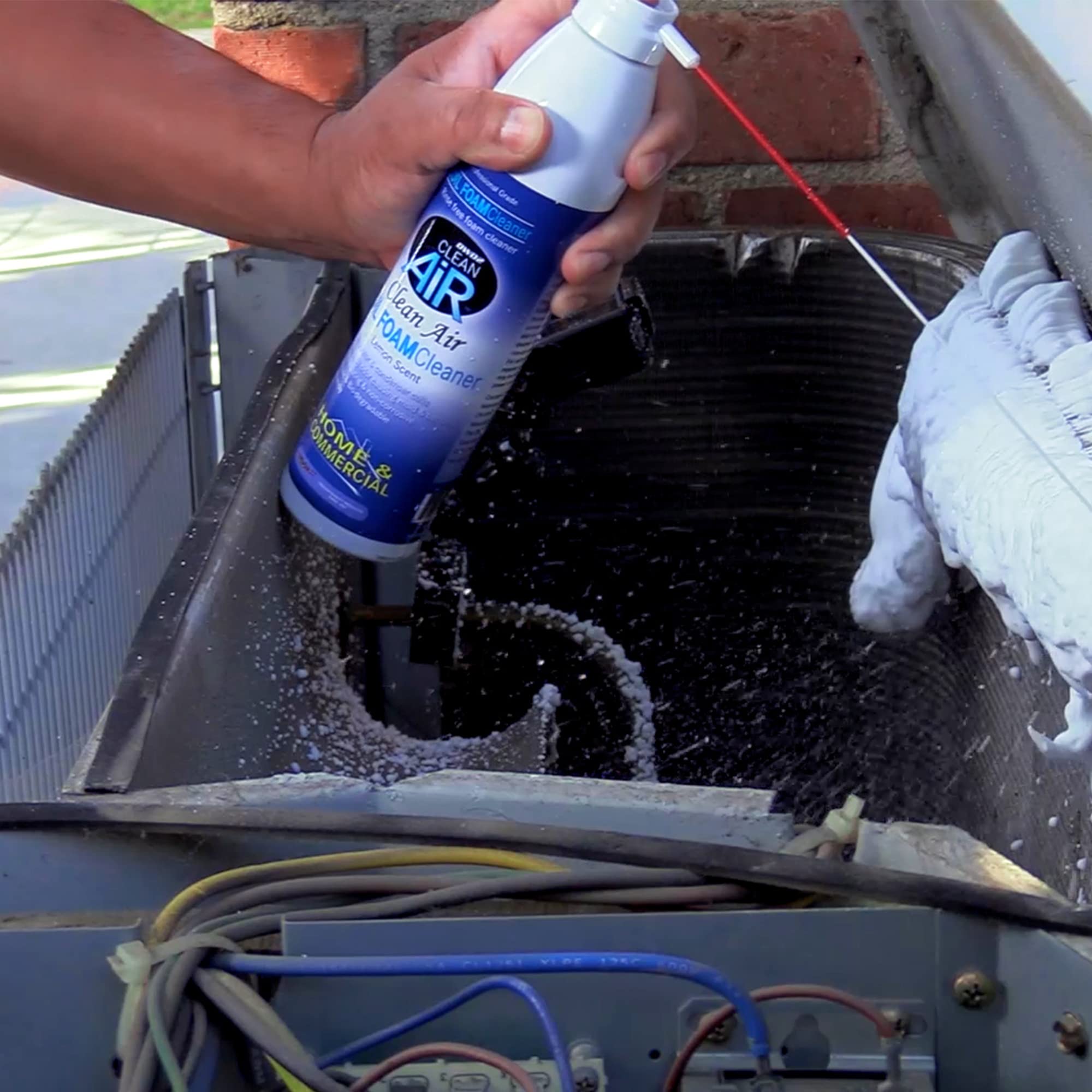 Best Foaming AC Coil Cleaner Spray for AC Units & HVAC Systems - Lemon Scented Evaporator & Condenser Coil Cleaner - Removes Dirt, Dust & Grease - Ideal for Home, Office & Car Air Conditioner Maintenance