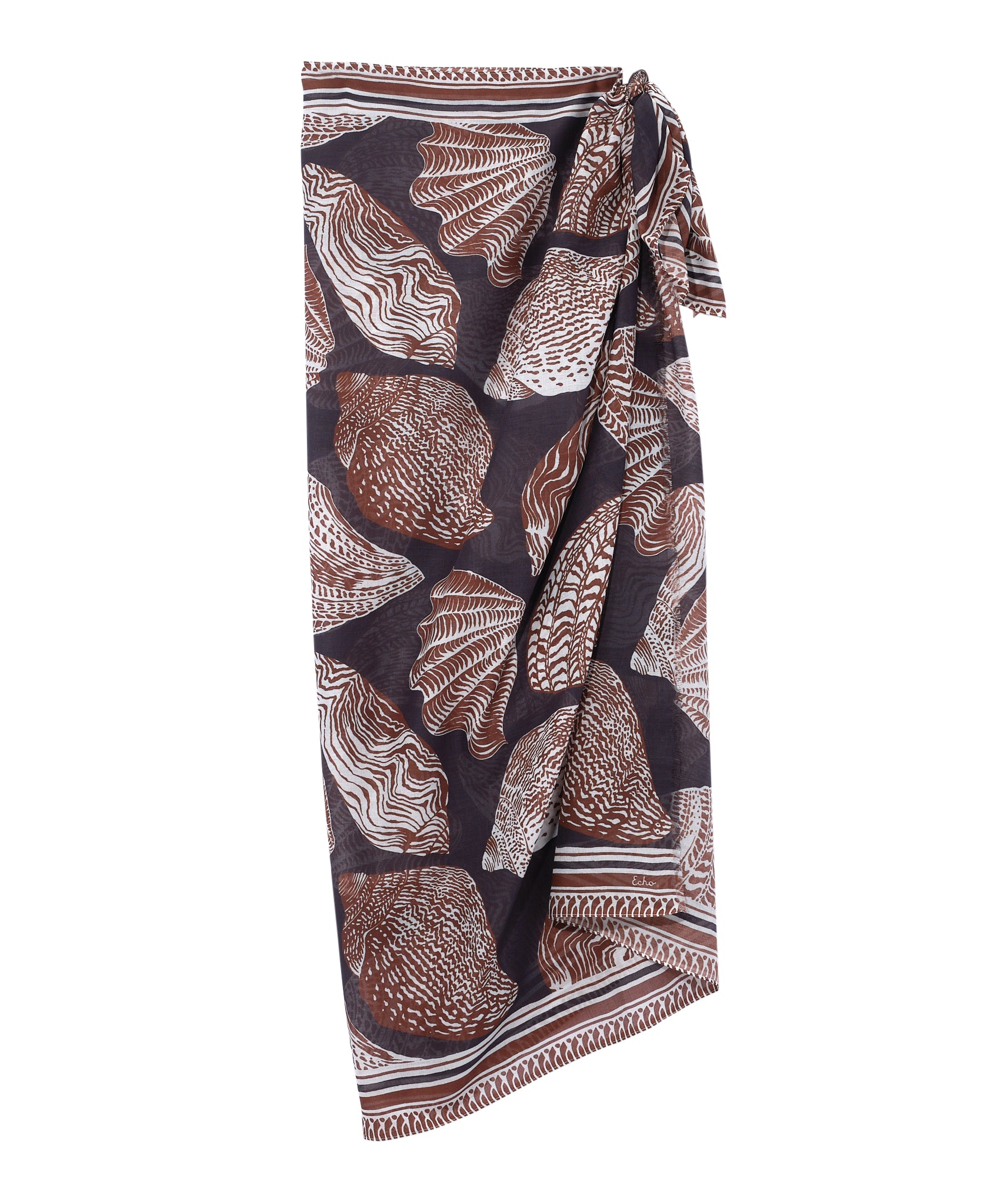 Big Shell Sarong Wrap - Stylish Beach Cover Up for Women, Lightweight & Breathable Summer Swimwear Cover, Perfect for Beach, Pool, Vacation & Boho Fashion