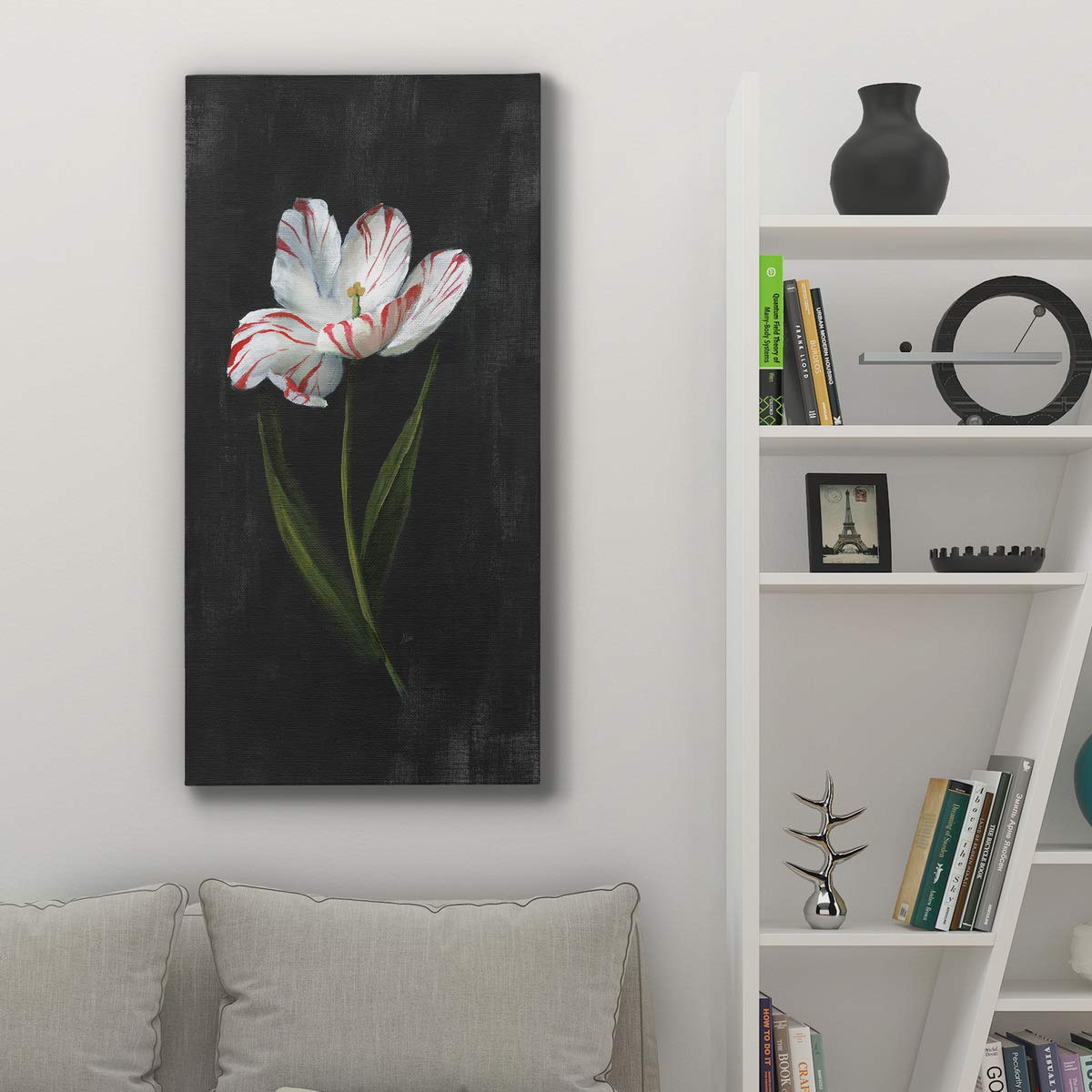 White Floral Canvas Wall Art - 8