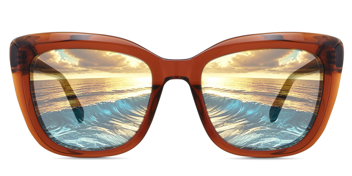 LESA Women's Prescription Tinted Glasses - Stylish & UV Protection for Reading, Driving & Outdoor Activities