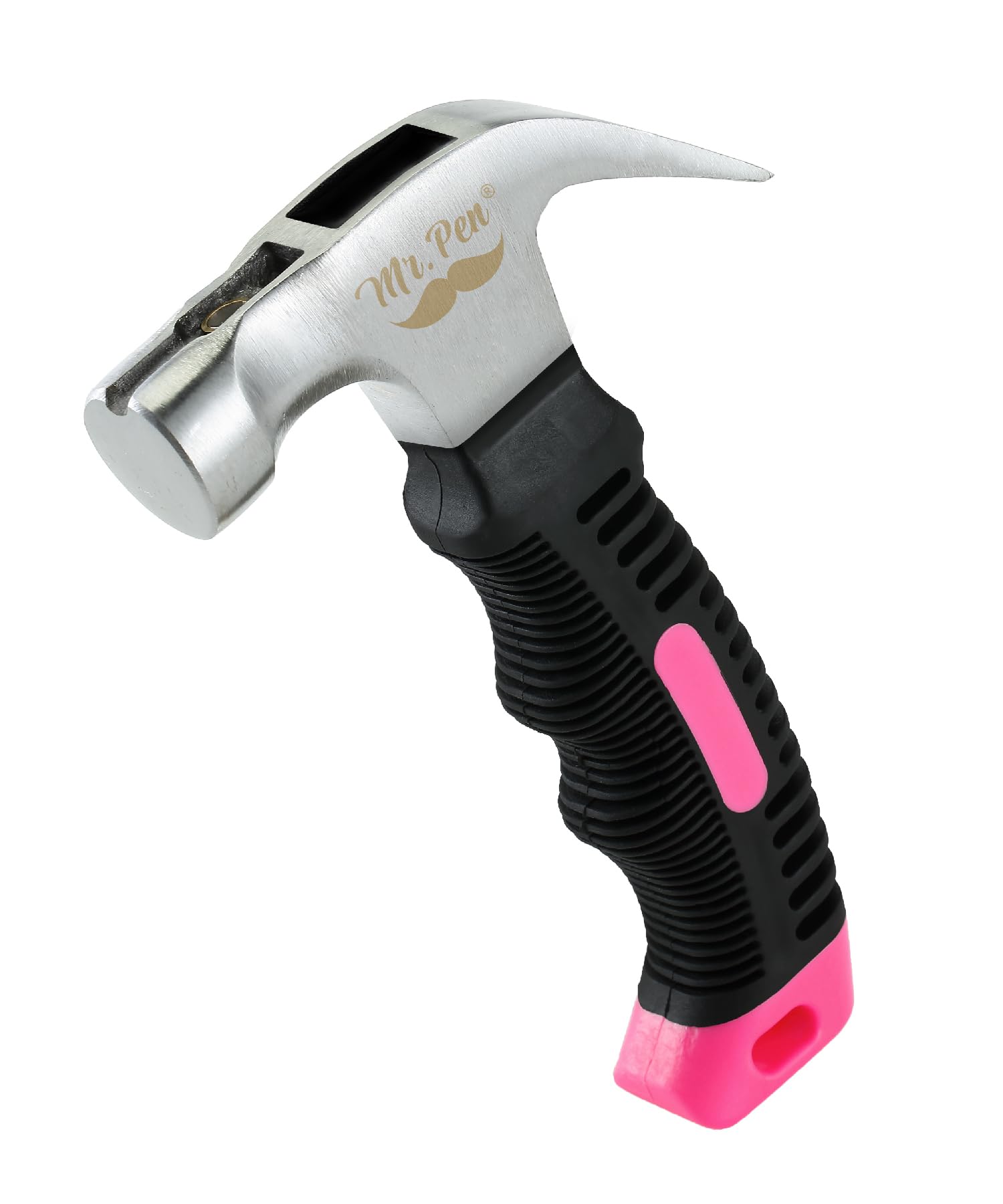 Mr. Pen 8oz Pink Camping Hammer with Claw, Stubby Design & Magnetic Head - Lightweight Nail Hammer for Women & Men - Perfect for DIY Projects, Home Repairs & Outdoor Adventures