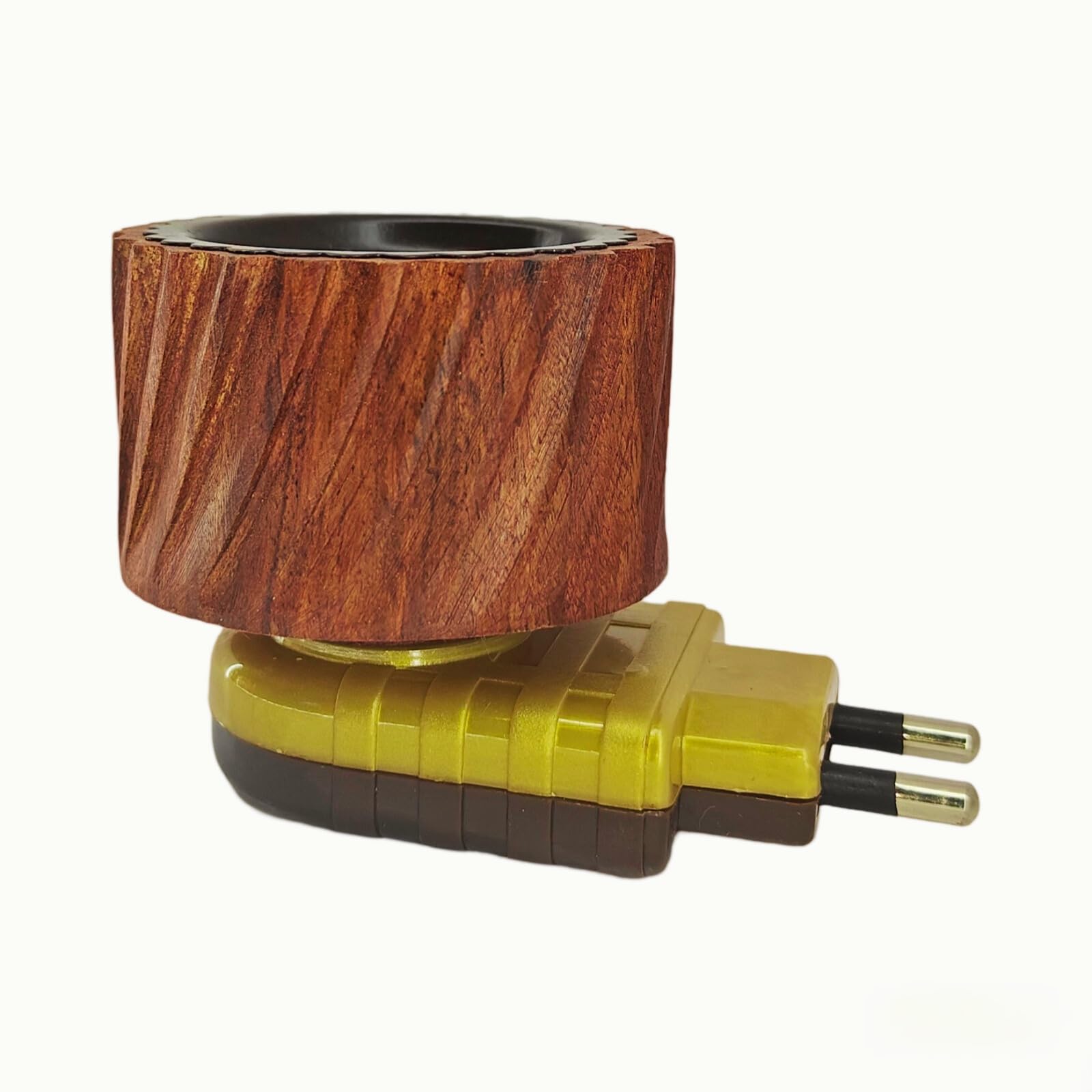 Premium Electric Aroma Burner - Wooden Camphor & Incense Diffuser for Home, Yoga, Meditation & Relaxation | Kapoor Dani Electric | Scented Air Freshener