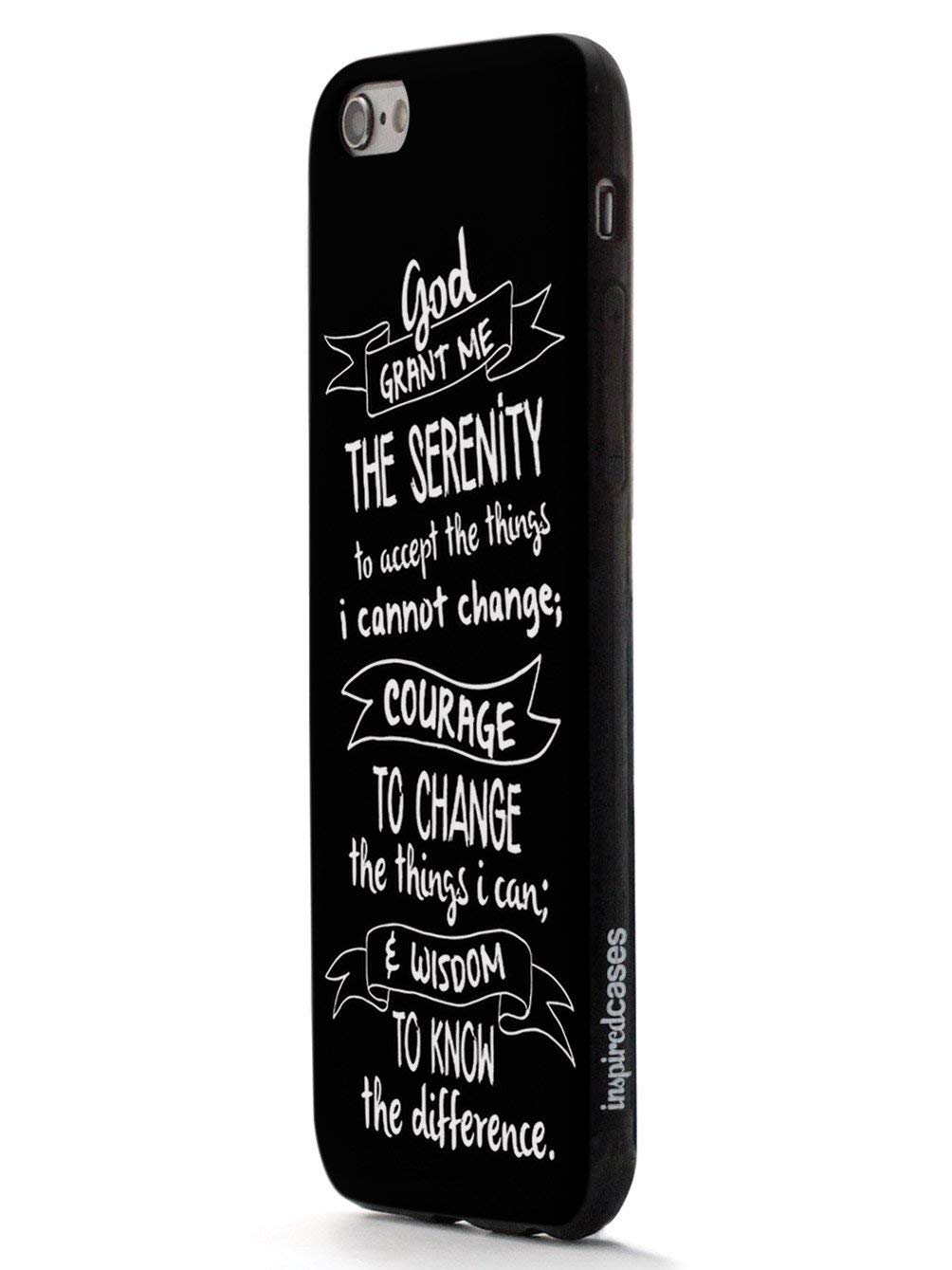 Inspired Cases - iPhone X/Xs Protective Case with 3D Textured Design - Serenity Prayer Chalk Pattern - Shockproof Slim Cover for Apple iPhone X/Xs - Perfect for Daily Use, Travel & Outdoor Activities