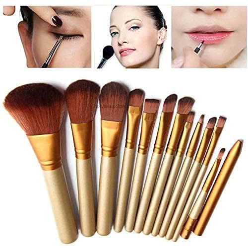 Lusty Soul 12-Piece Makeup Brush Set - Synthetic Fiber Bristles - Multi-Color Cosmetic Brushes for Powder, Foundation, Eyeshadow, Blush, Mascara, Eyeliner & Lip - Perfect for Professional Makeup Artists & Home Beauty Routines