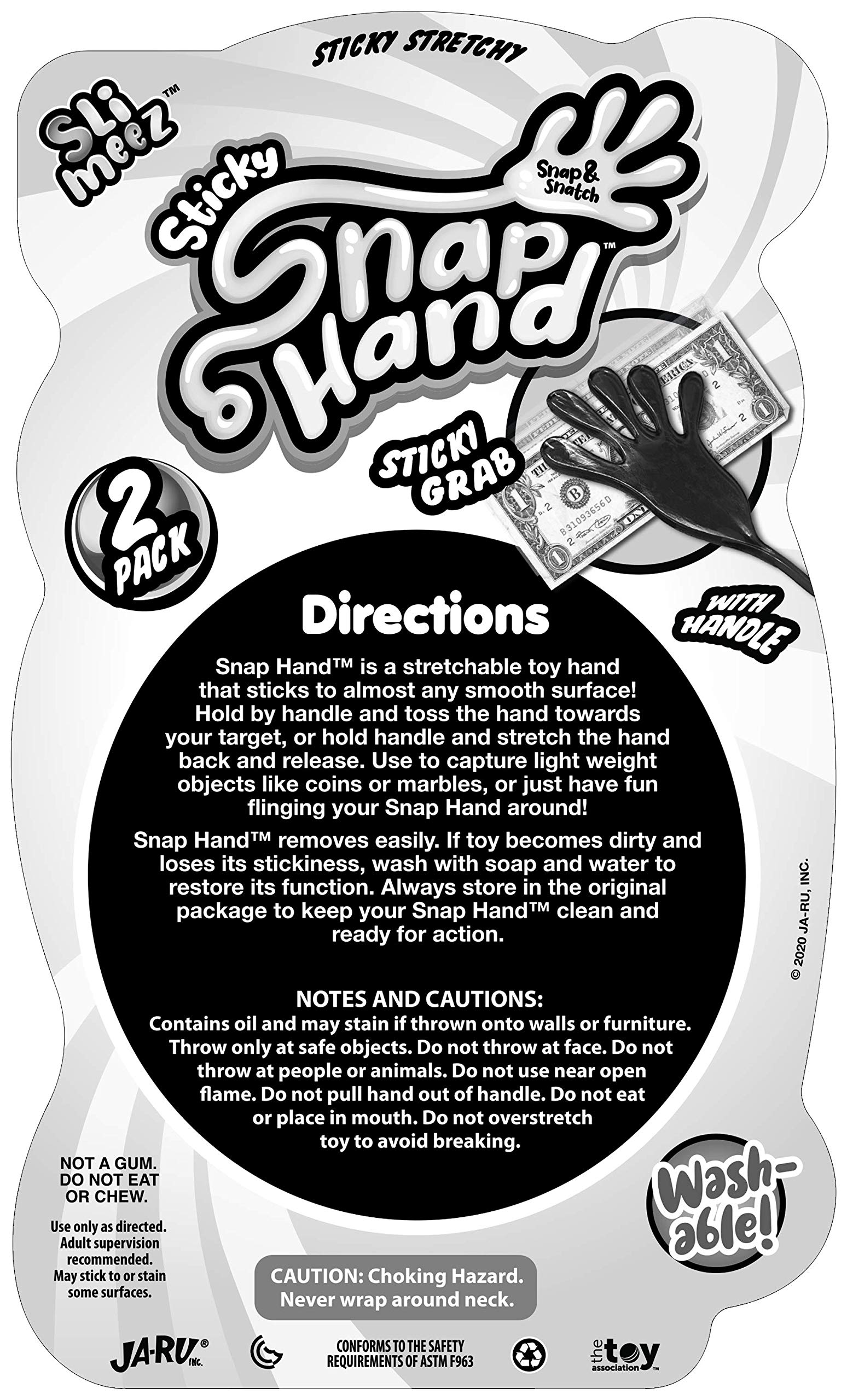 Stretchy Sticky Hands for Kids - 24 Pack (48 Sticky Hands) | Bulk Slap Hand Toys for Party Favors, Easter Egg Fillers, Birthday Prizes & Treasure Box Gifts | Fun Sensory Toys for Classroom Rewards, Carnival Games & Stress Relief Play