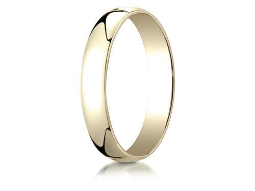 14k White Gold 4mm Dome Ring - Elegant Lightweight Jewelry for Daily Wear