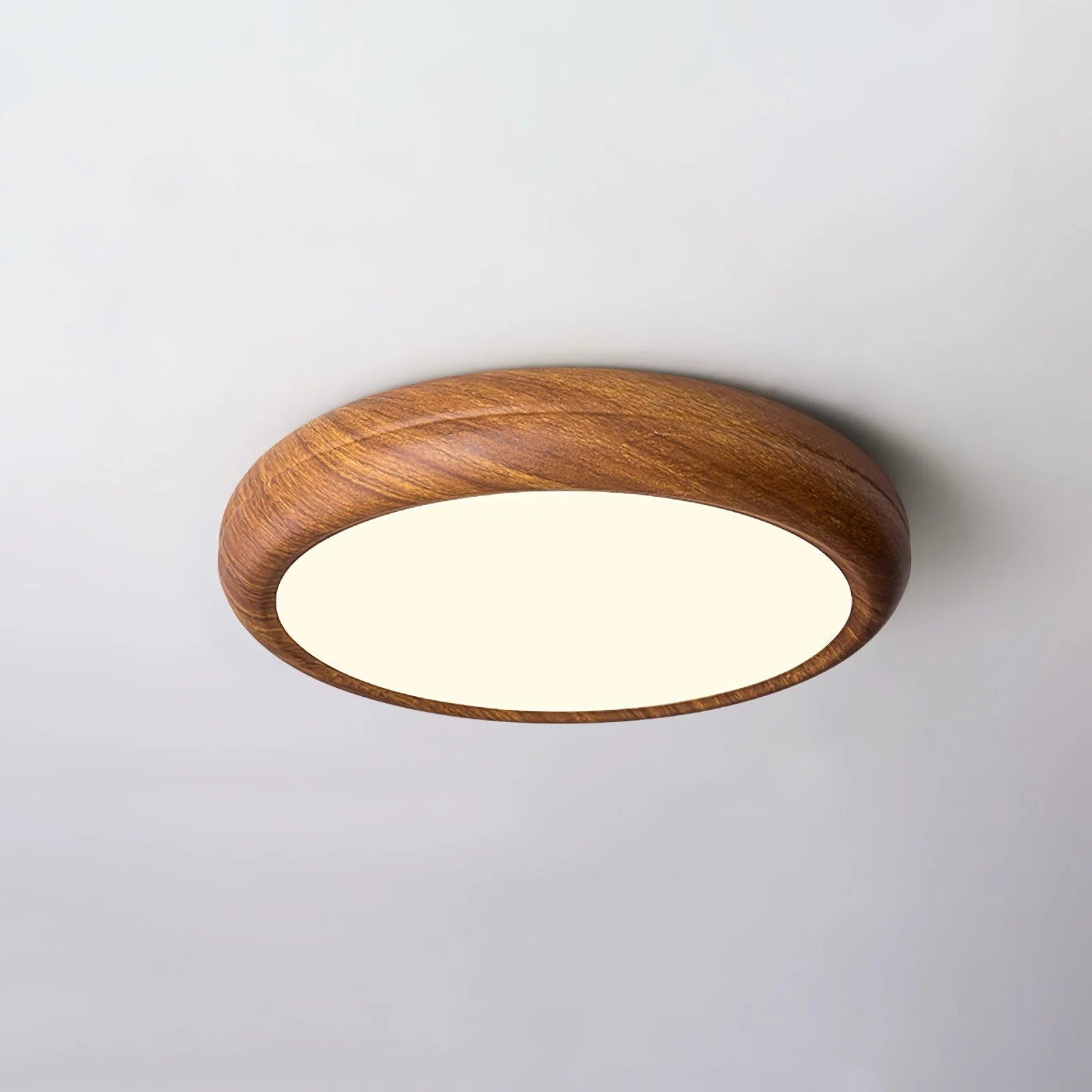 Wood Grain Round Ceiling Lamp - Modern Farmhouse Pendant Light with Natural Wood Finish - Perfect for Living Room, Bedroom, or Dining Room Lighting