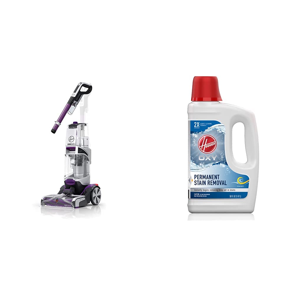 Hoover SmartWash Automatic Carpet Cleaner with Spot Chaser Stain Remover Wand | Deep Cleaning Shampooer for Pets & Stains | Oxy Concentrated Solution | Perfect for Home, Office & High-Traffic Areas