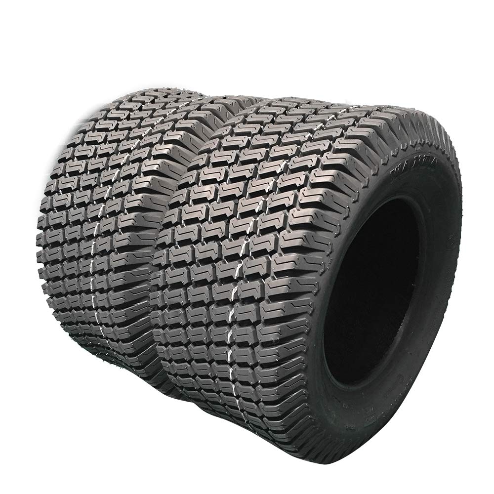 TRIBLE SIX 2-Pack 24x9.50-12 Turf Tires - LRB Tubeless Bias Load Range B (4PR) for Lawn Mowers, Tractors & Golf Carts - Perfect for Golf Courses, Landscaping & Commercial Turf Maintenance