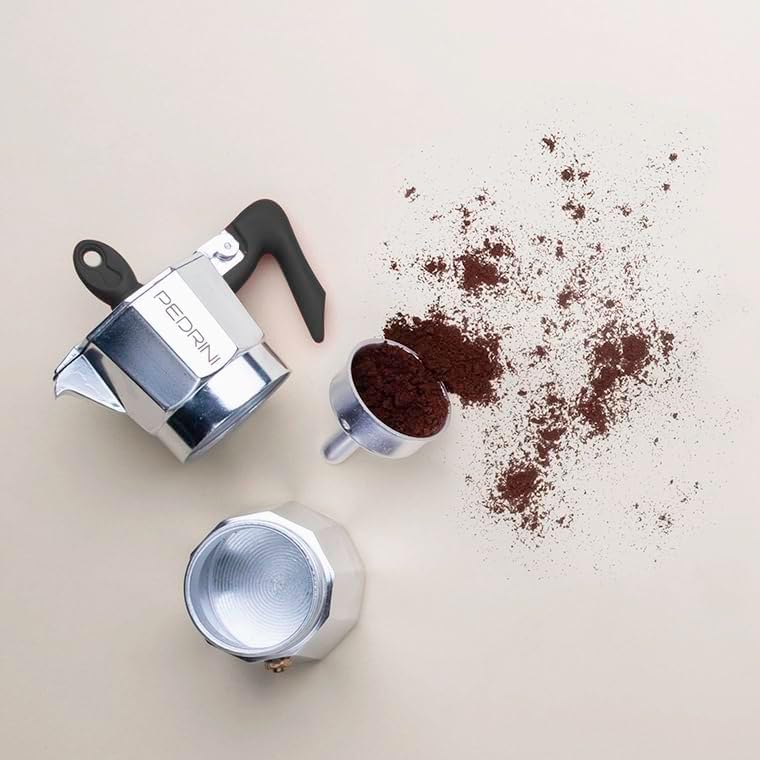 Pedrini 9084-3 Italian Stovetop Espresso Coffee Maker - 6 Cup Moka Pot for Perfect Home Brewing | Ideal for Camping, Office & Gifts