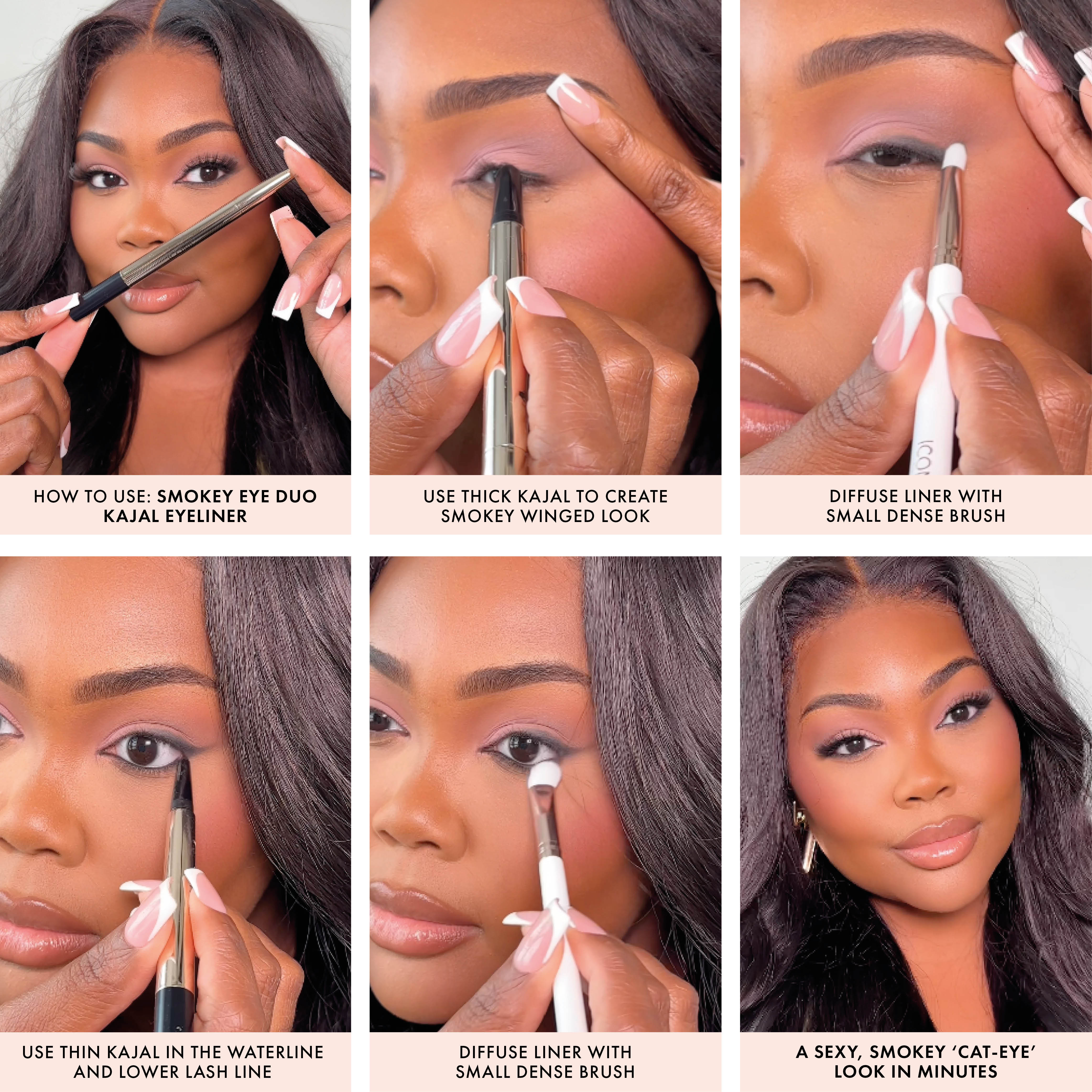 Smokey Eye Duo Kajal Eyeliner - Waterproof & Long-Lasting Kohl Pencil for Dramatic Eye Makeup - Perfect for Night Out, Party, and Special Occasions