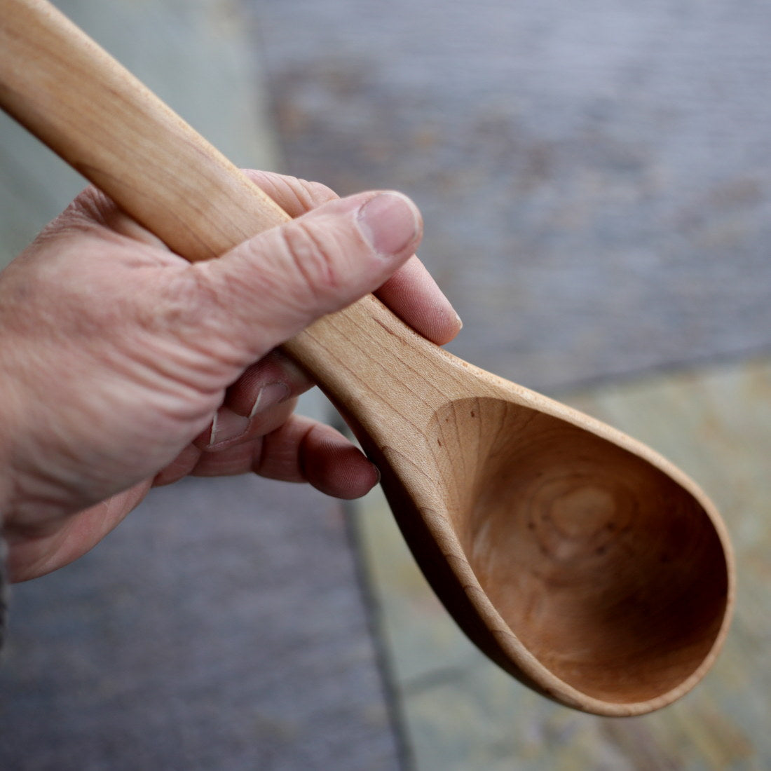 Handmade Wooden Ladle - Natural Cooking Utensil for Soup, Stew & Serving - Perfect for Kitchen & Camping Use