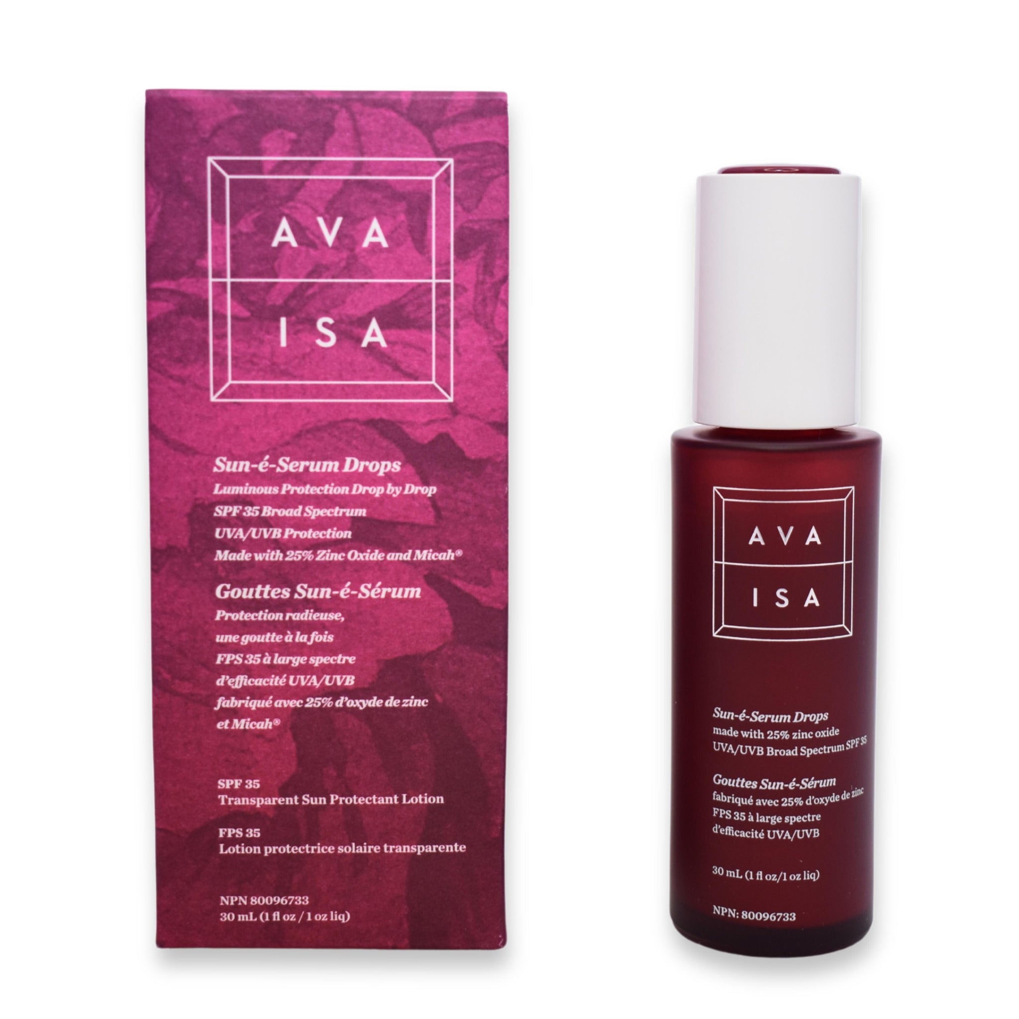 Sun Serum Drops SPF 35 - Lightweight Facial Sunscreen for Daily Protection | Hydrating & Non-Greasy Formula | Perfect for Outdoor Activities & Beach Days