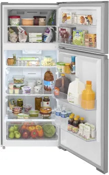 Frigidaire FRTE1622AS 16.0 Cubic Feet Stainless Steel Top Freezer Refrigerator - Energy Efficient for Home, Kitchen, Apartment & Office Use