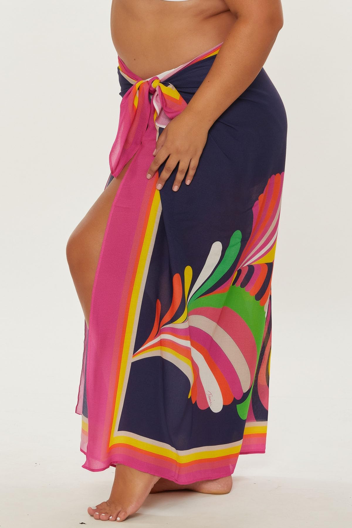 Trina Turk Women's West Palm Sarong - Stylish Casual Beach Cover Up for Summer, Swimwear, and Vacation | Perfect for Poolside, Beach Outings, and Resort Wear
