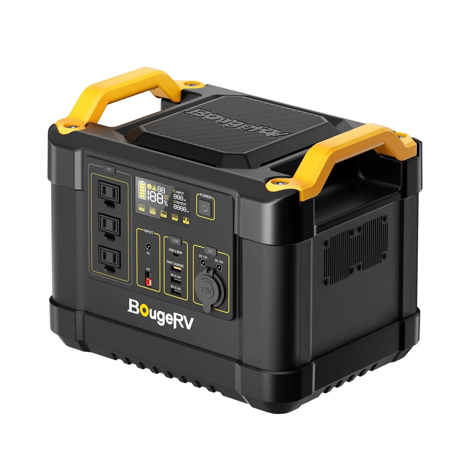 BougeRV NCM 1100Wh 1200W Portable Power Station with Solar Panel Kit - Complete Off-Grid Solar Power System for Camping, RV, Emergency Backup & Outdoor Adventures
