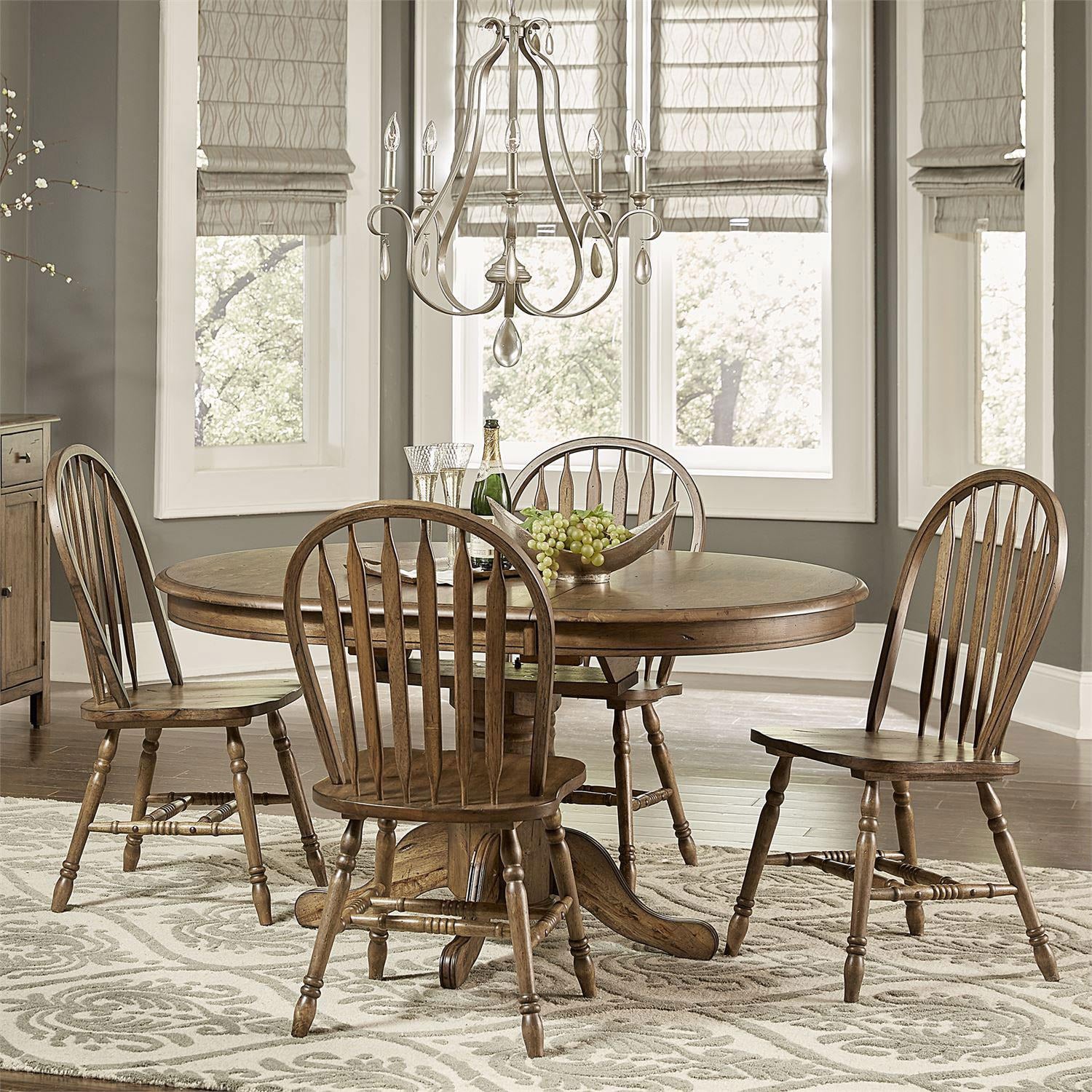 Carolina Crossing 5-Piece Outdoor Dining Set - Patio Furniture with Table and Chairs, Weather-Resistant for Backyard, Garden, or Deck Use