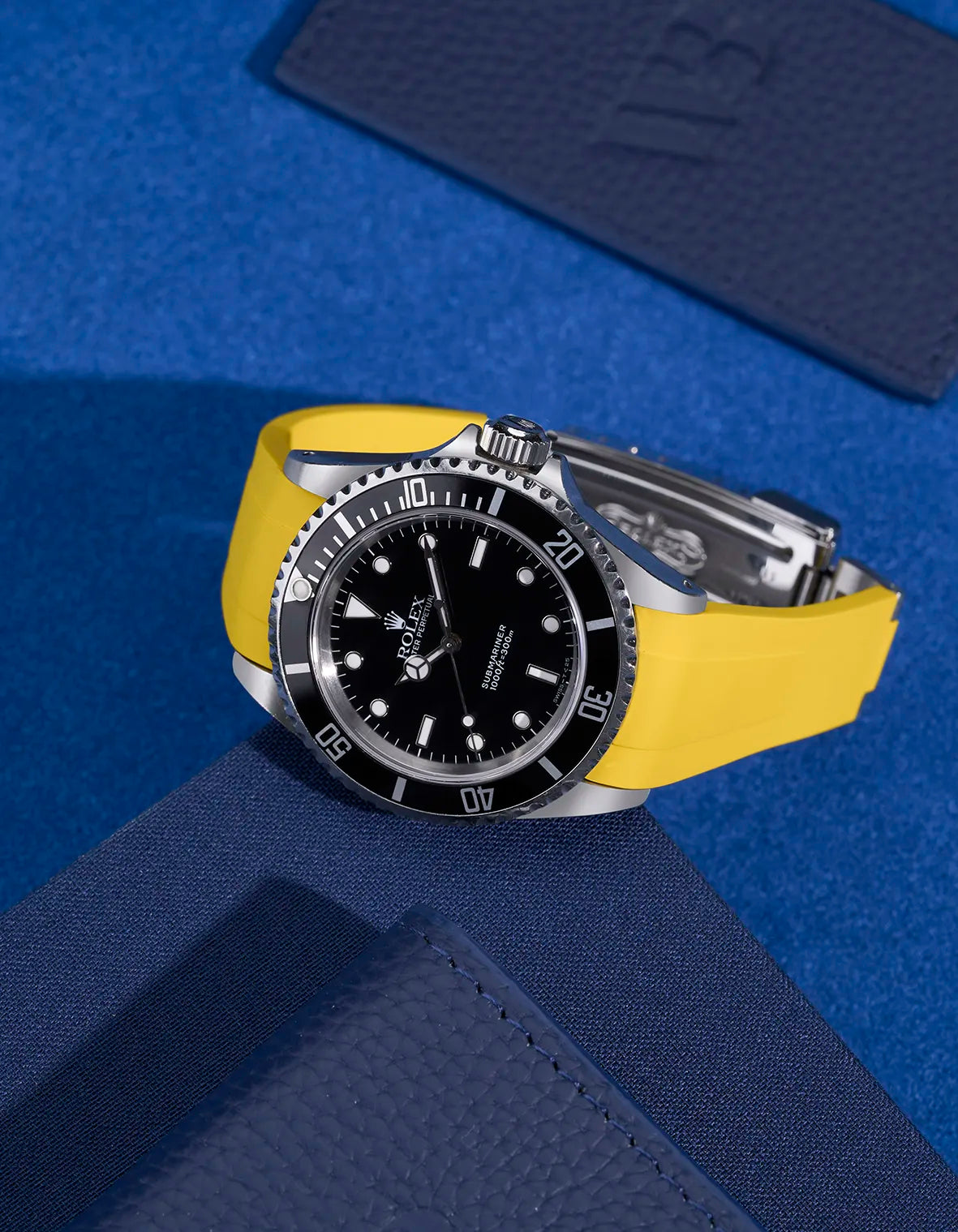 High-Quality FKM Rubber Watch Band with Original Clasp - Compatible with Rolex Submariner 16610 & 14060 Models | Durable, Waterproof Replacement Strap for Diving, Swimming & Outdoor Activities