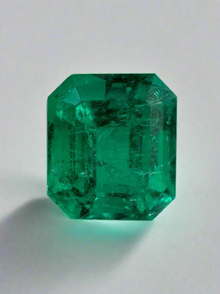 5.02 Carat 11x9mm AAA+ Natural Colombian Emerald Loose Gemstone - Classic Green Emerald Cut for Jewelry Making, Engagement Rings & Luxury Gifts