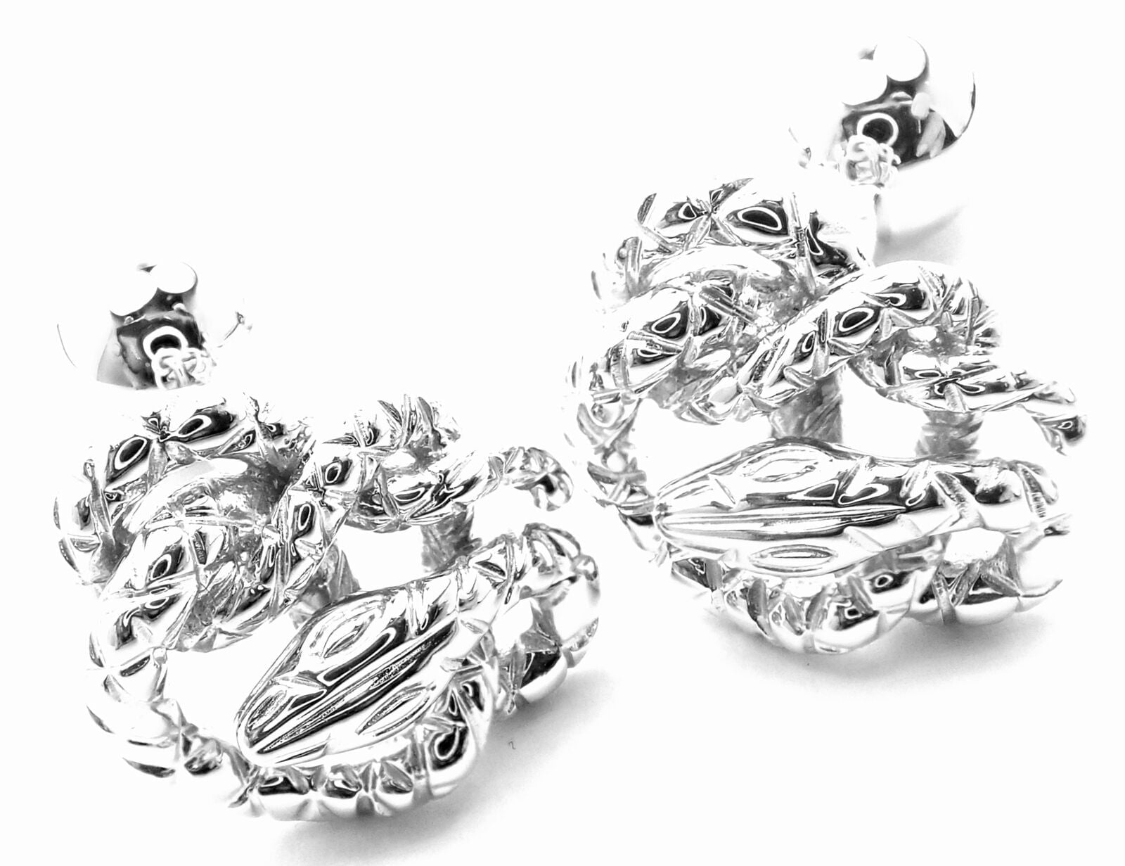 Authentic Tom Ford 18k White Gold Snake Cufflinks Gift Box Set - Luxury Men's Jewelry for Weddings, Business Meetings & Formal Events