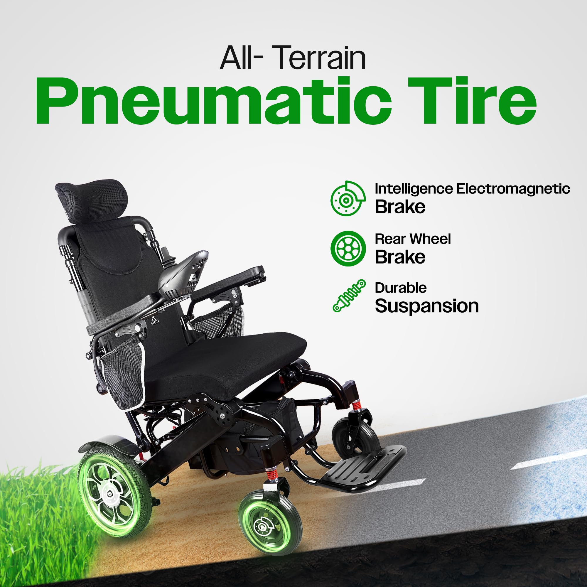 **Culver Mobility Shawk Electric Wheelchair for Adults - All-Terrain, Lightweight, Foldable Power Wheelchair with Remote Control - Comfortable Motorized Mobility Aid (Black) - Ideal for Indoor & Outdoor Use, Travel, and Daily Commuting**