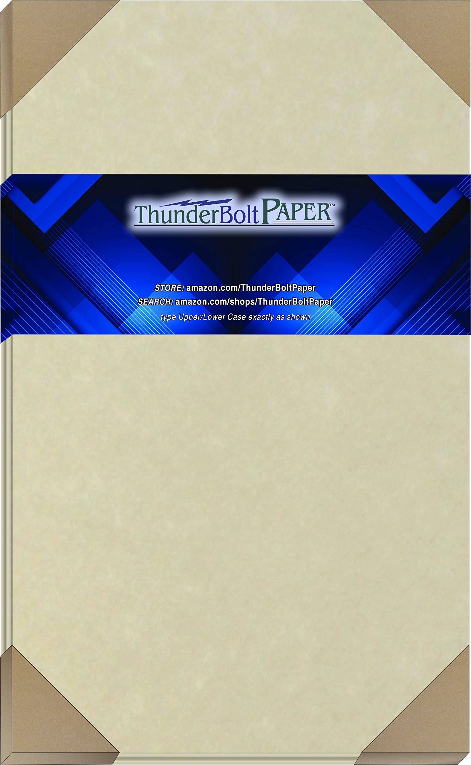300 Natural Parchment Paper Sheets - 65lb Cardstock Weight, 8.5x14 Inches Legal/Menu Size - Printable Old Parchment Look for Invitations, Menus, Certificates & DIY Crafts