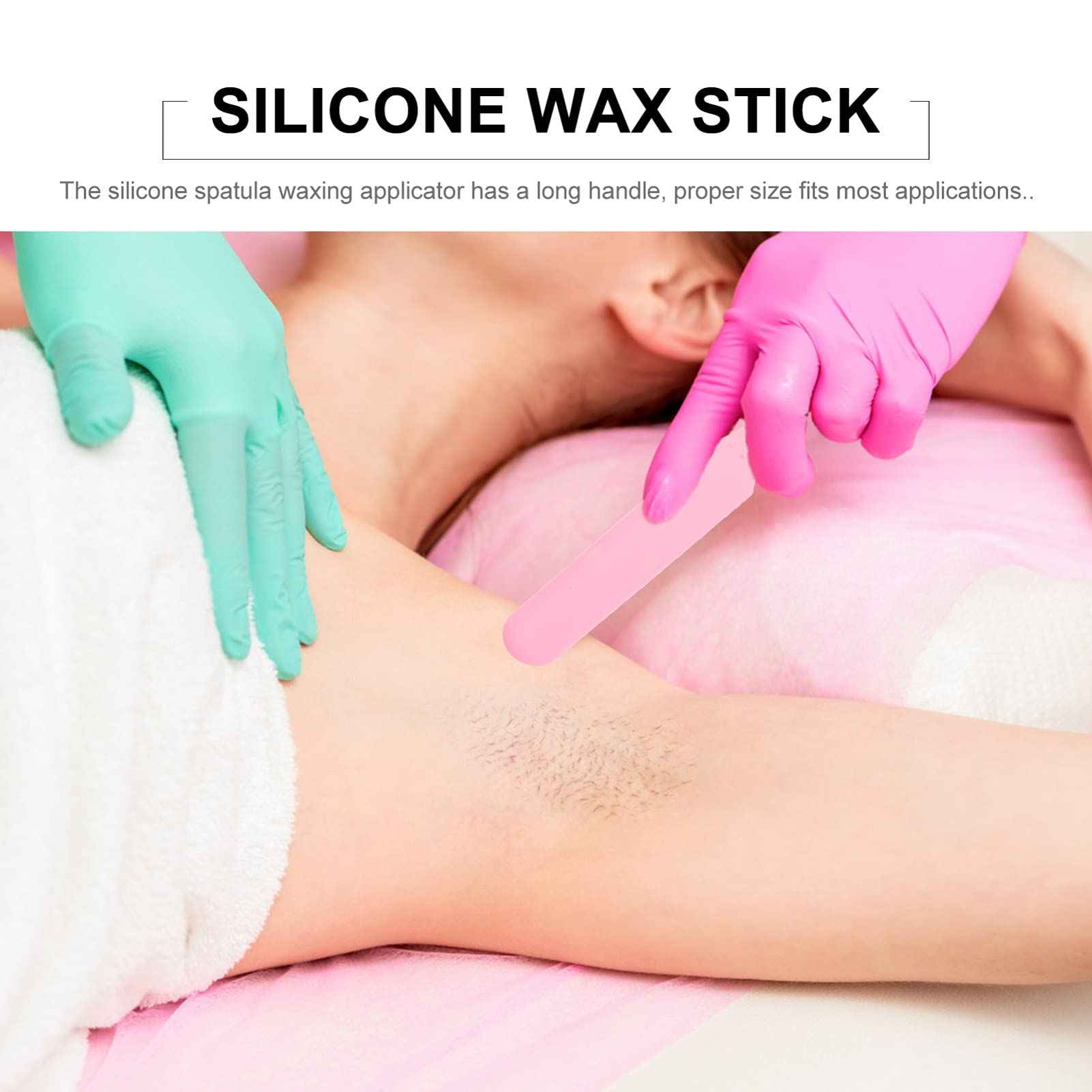 Beavorty 3-Pack Silicone Hair Removal Wax Sticks - Reusable Non-Stick Waxing Spatulas for Eyebrows, Legs & Bikini Line - Travel-Friendly Toiletries & Baking Tools - Perfect for DIY Waxing, Salon Use & Kitchen Essentials