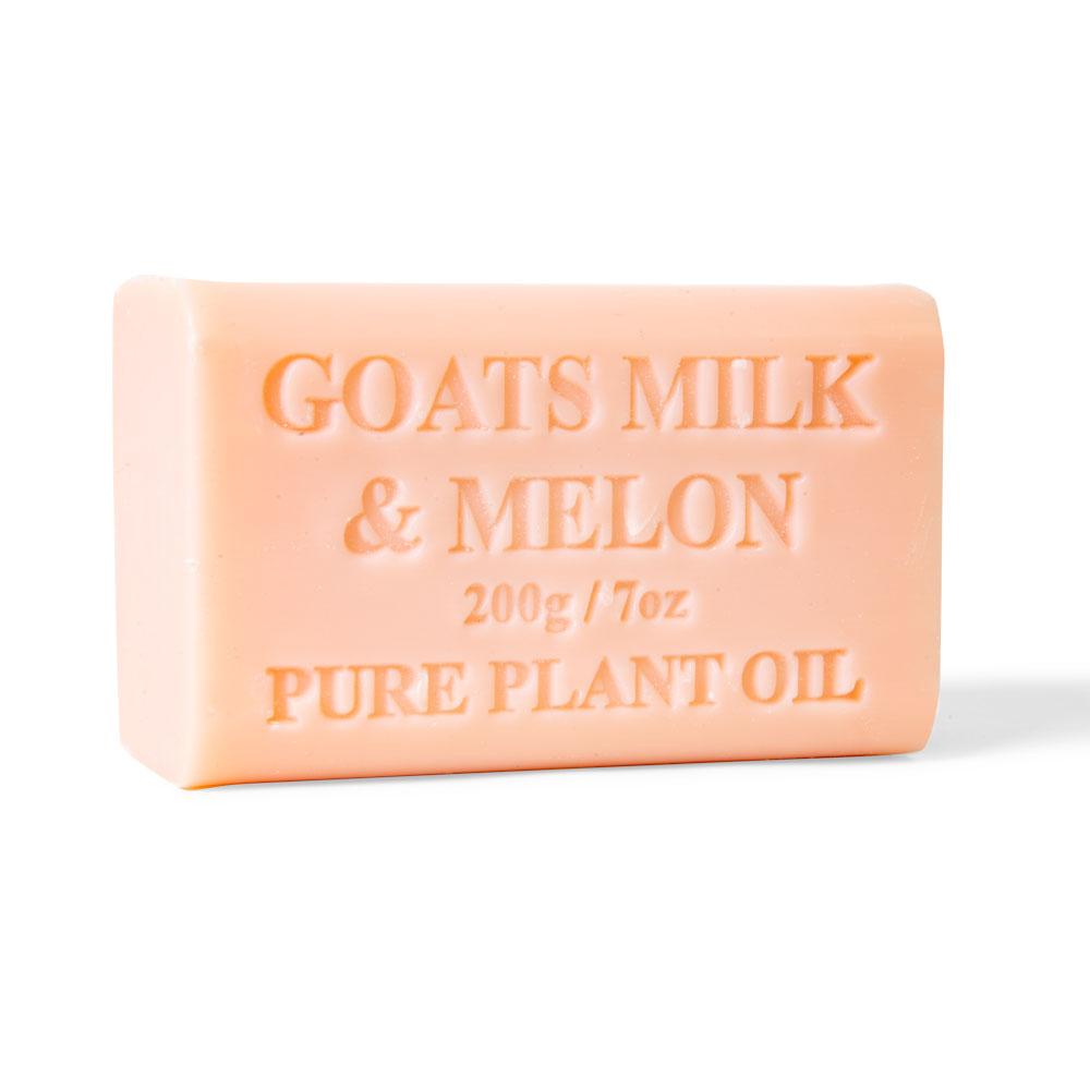10-Pack 200g Goats Milk Soap Bars - Natural Melon Scented, Pure Australian Skincare for Dry & Sensitive Skin - Perfect for Bath, Shower & Gift Giving