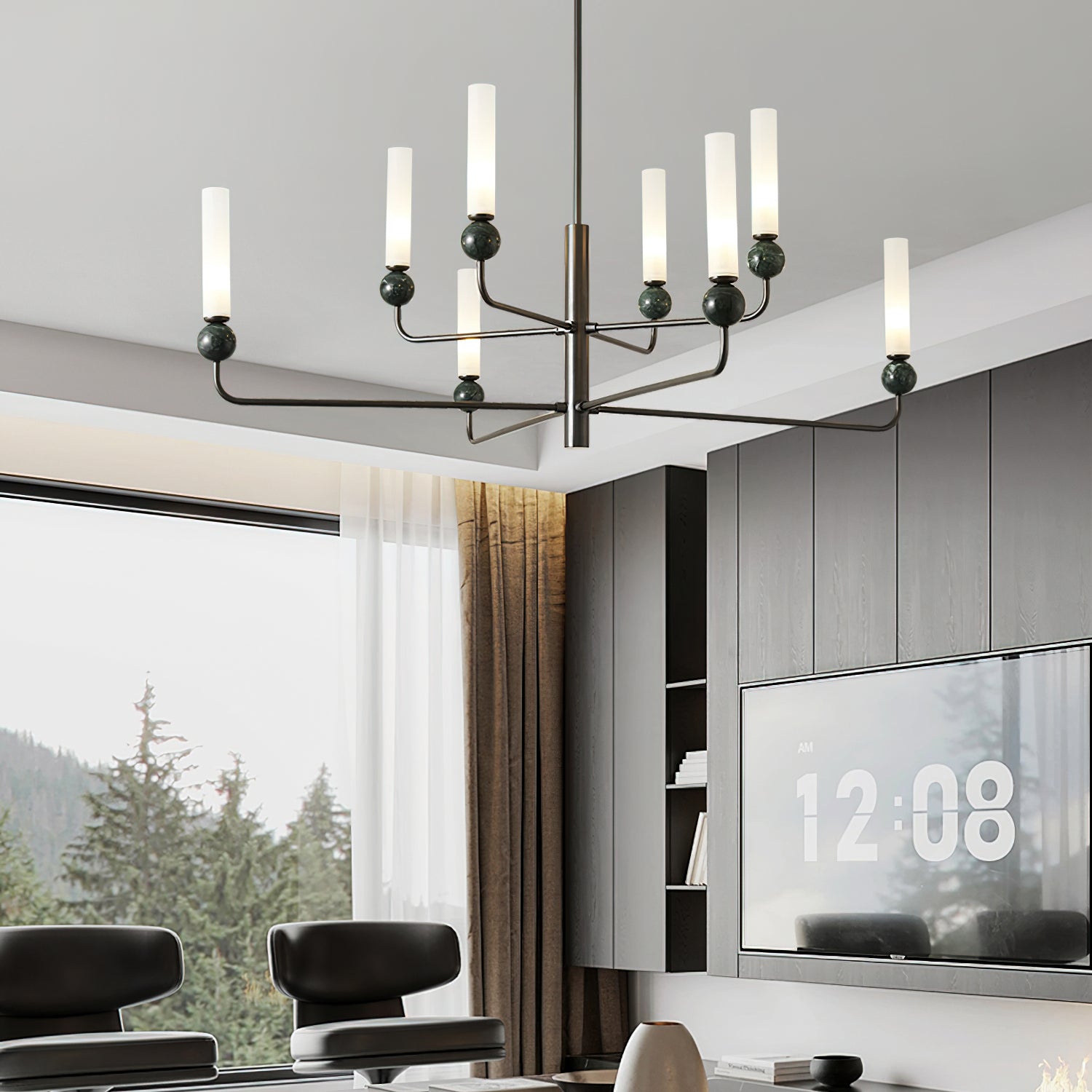 Delie Crystal Chandelier - Elegant Modern Ceiling Light Fixture for Dining Room, Bedroom & Living Room | Perfect for Home Decor, Wedding & Luxury Interior Lighting