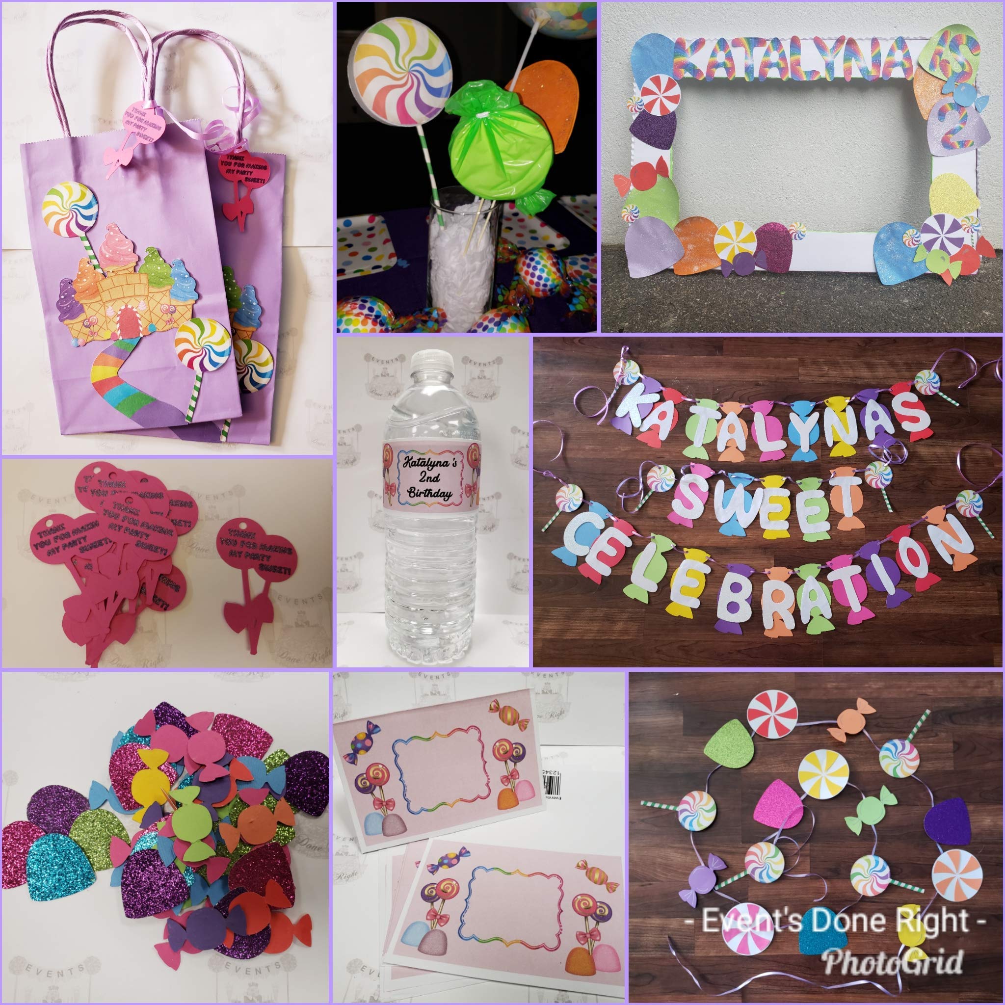 Candy Land Party Decorations - Gumdrops, Lollipops & Candy Canes for Baby Showers & 1st Birthdays