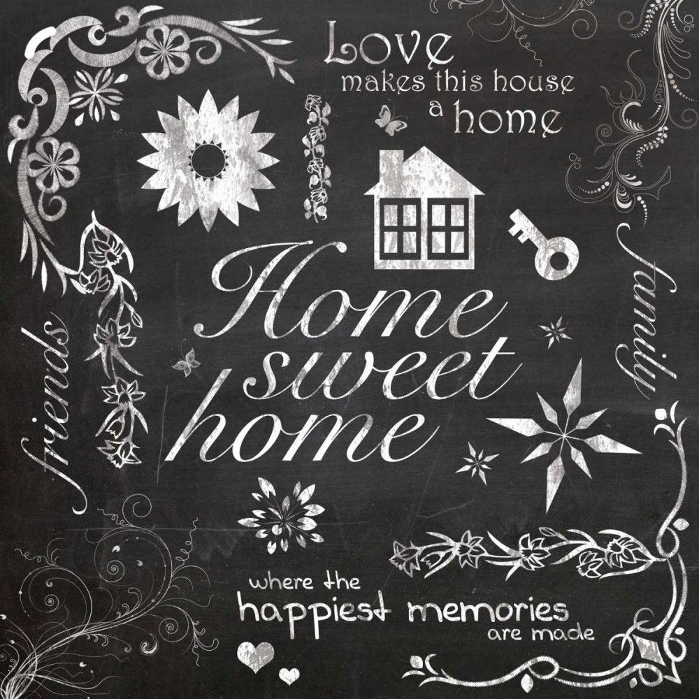 Vintage Home Decor Chalk Photo Print - 24x24 Inch Multi-Color Wall Art for Living Room, Bedroom & Office | Perfect for Farmhouse, Boho & Rustic Interior Design