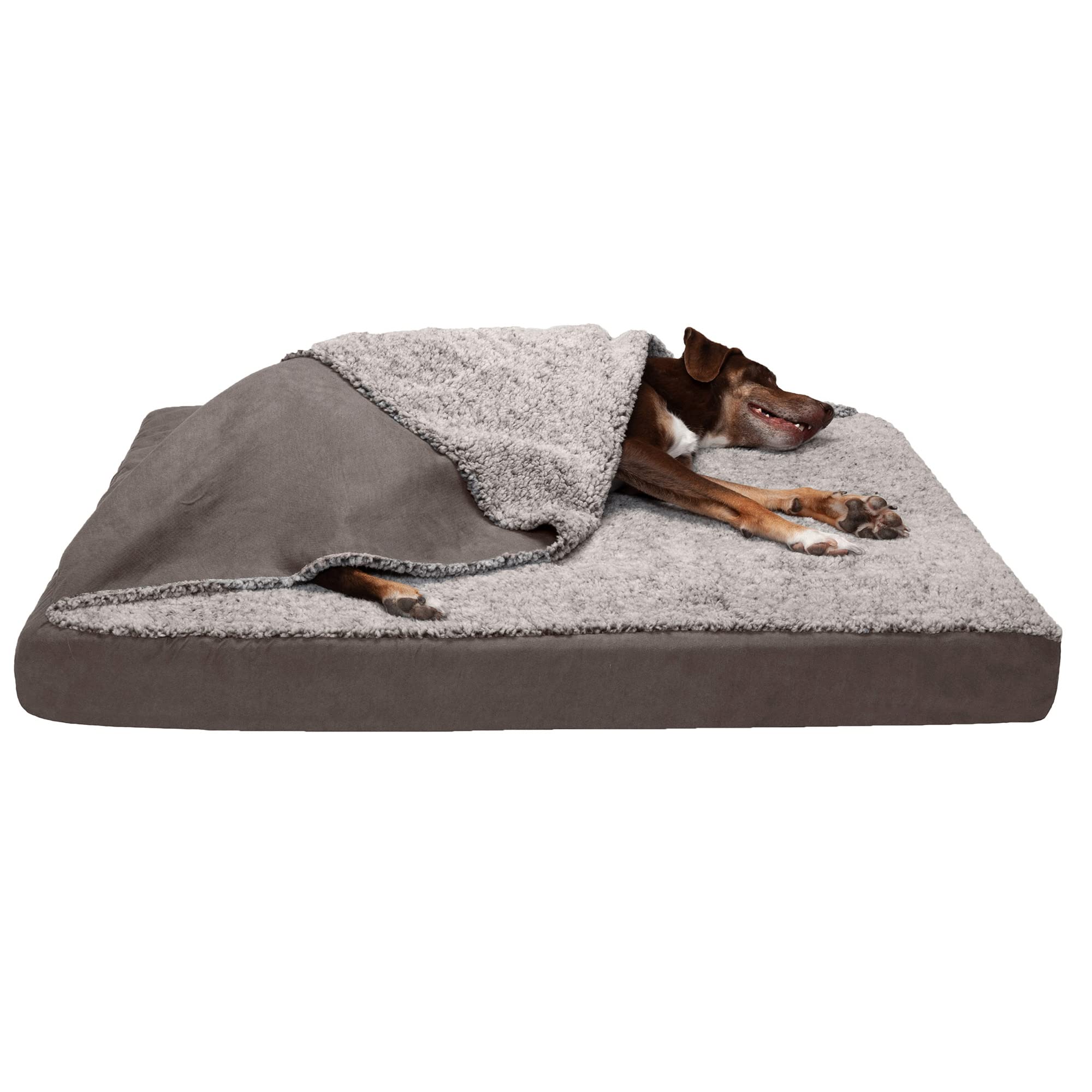Furhaven XL Cooling Gel Foam Dog Bed with Removable Washable Cover - Orthopedic Memory Foam Pet Mattress for Large Dogs, Gray Jumbo (X-Large) - Perfect for Hot Sleepers & Senior Dogs with Joint Pain