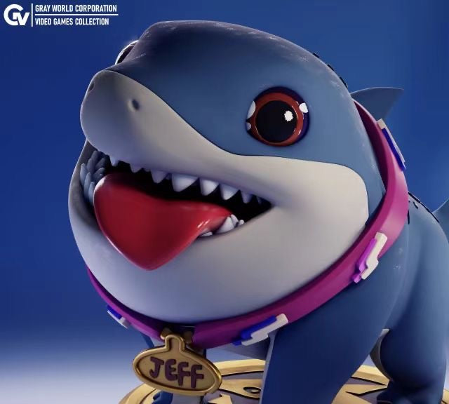 Pepeho Studio Marvel Rivals Jeff the Land Shark Collectible Figure - Official Marvel Superhero Shark Character for Display, Gifts & Game Room Decor