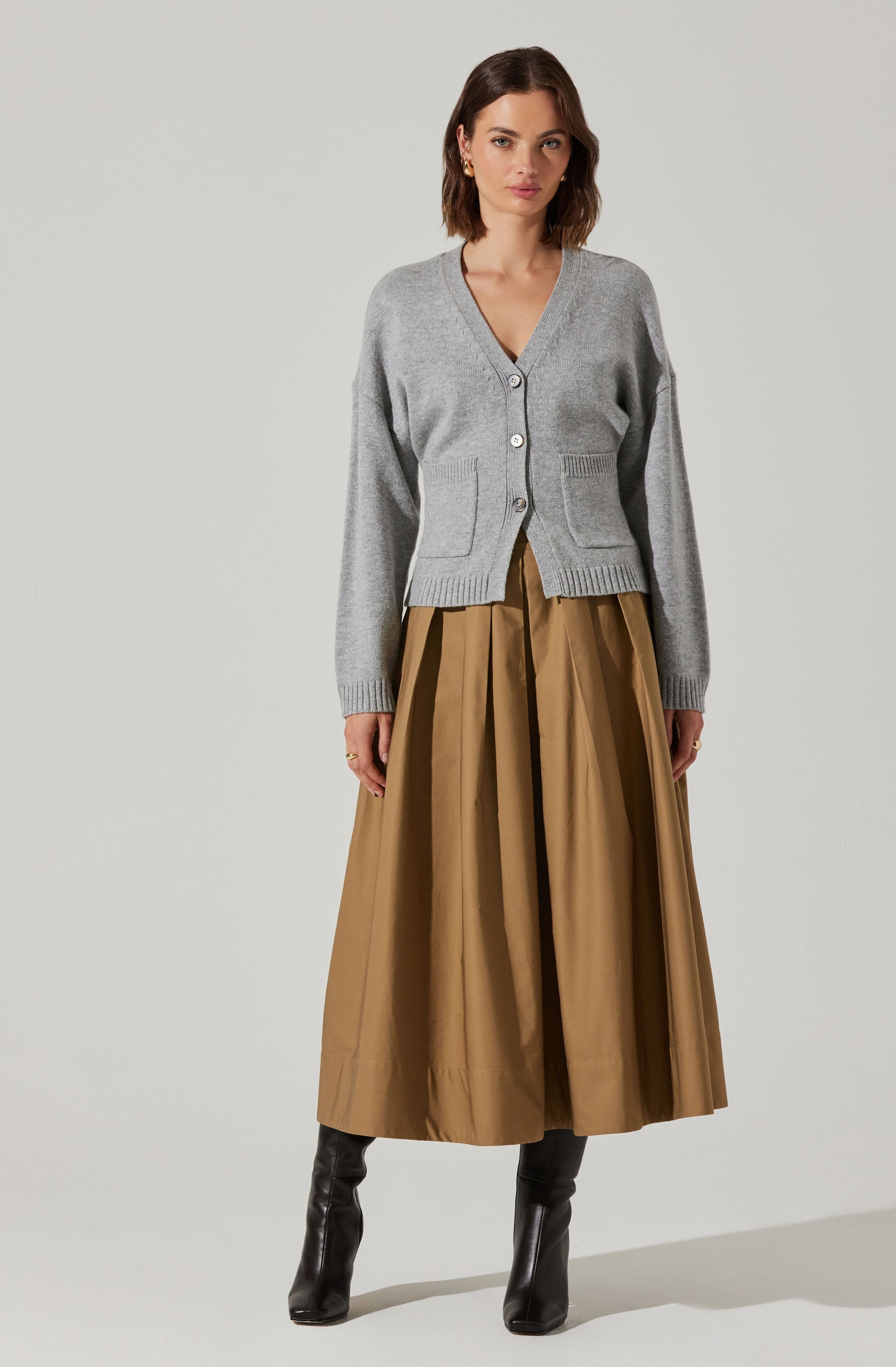 Saffi V Neck Cardigan for Women - Soft Lightweight Knit Sweater | Perfect for Office, Date Night & Fall Layering