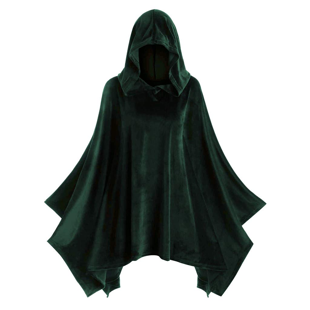 Vintage Witch Robe Cape for Women - Halloween Hooded Cloak Coat for Cosplay, Costume Parties & Themed Events | Perfect for Witch, Gothic, or Fantasy Costume Makeup
