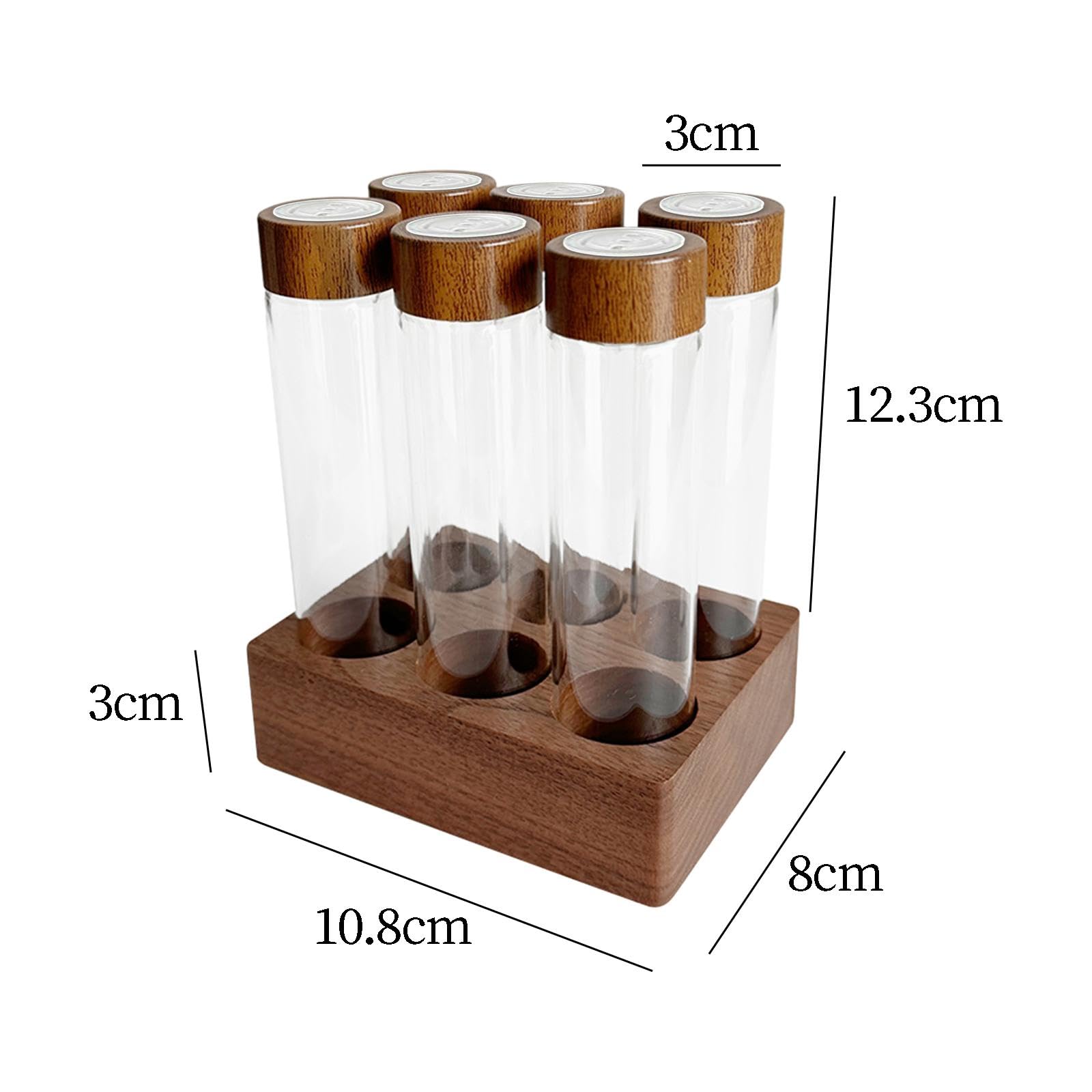 Glass Coffee Bean Storage Tubes - 22g for Kitchen, Bar & Party Decor