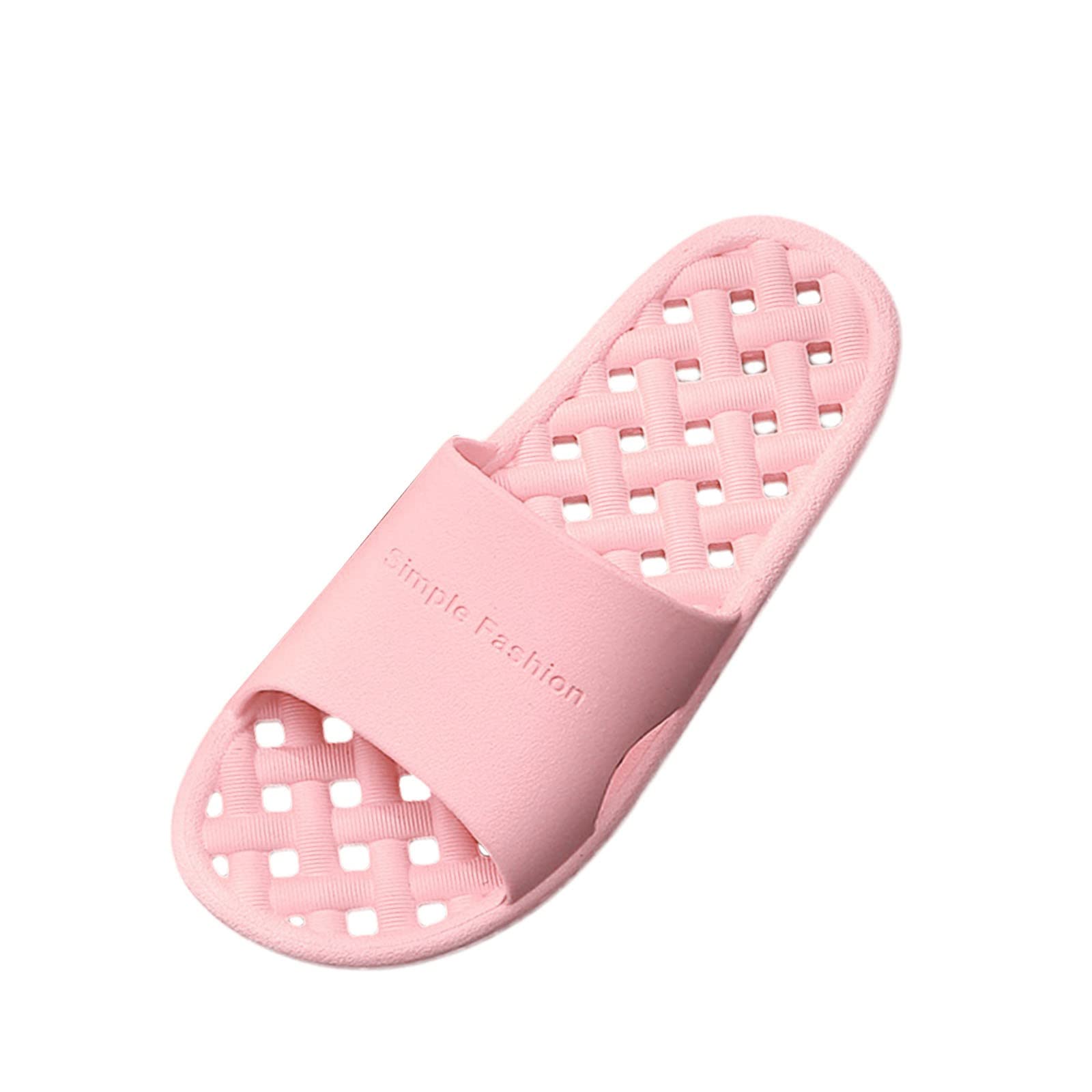 Women's Breathable Open-Toe Slippers - Soft Comfortable Couple House Shoes for Bathroom, Bedroom & Indoor Use - Lightweight Hollow-Out Design for Summer Wear