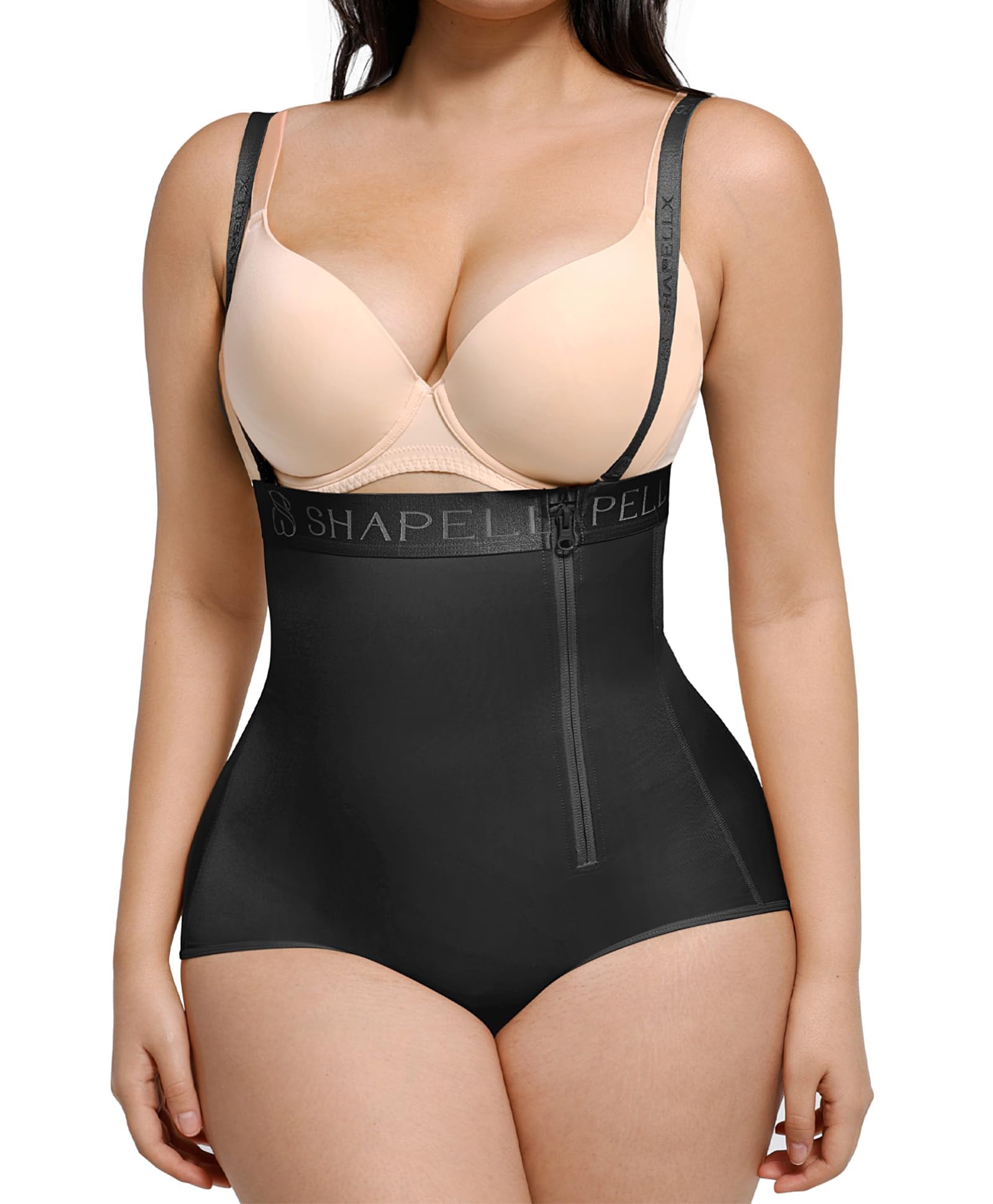 SHAPELLX High Waist Tummy Control Shapewear for Women - Body Shaper Waist Trainer Panties with Firm Compression - Perfect for Everyday Wear, Special Occasions & Postpartum Recovery