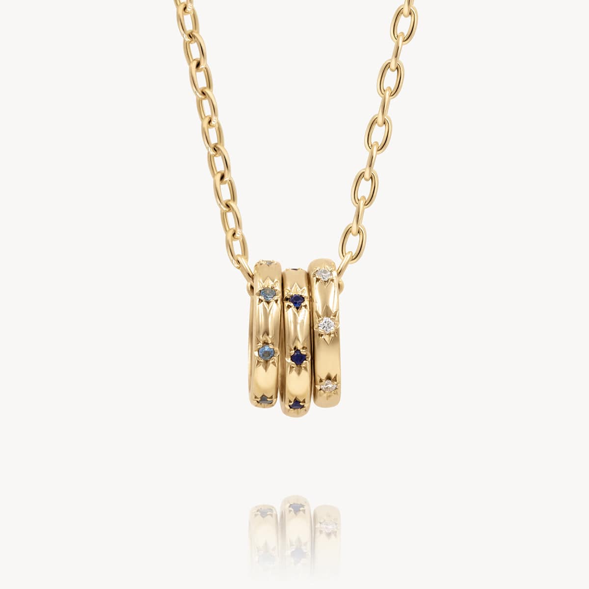 Starburst Birthstone Ring Charm Necklace - Dainty Gold/Silver Pendant for Women - Perfect Gift for Birthday, Anniversary & Mother's Day Jewelry