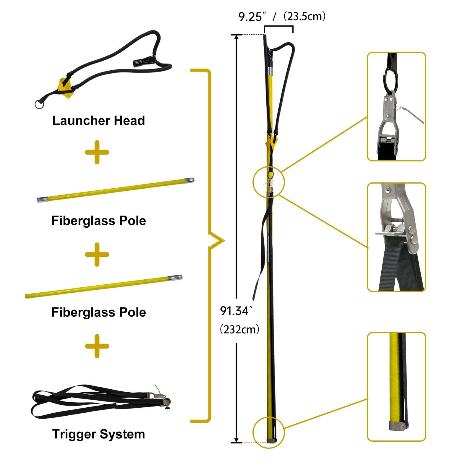 Professional Sling Shot Arborist Throwline Launcher with Trigger - Tree Climbing Gear for Arborists, Rock Climbers & Outdoor Enthusiasts | Perfect for Canopy Access, Rope Installation & Rescue Operations