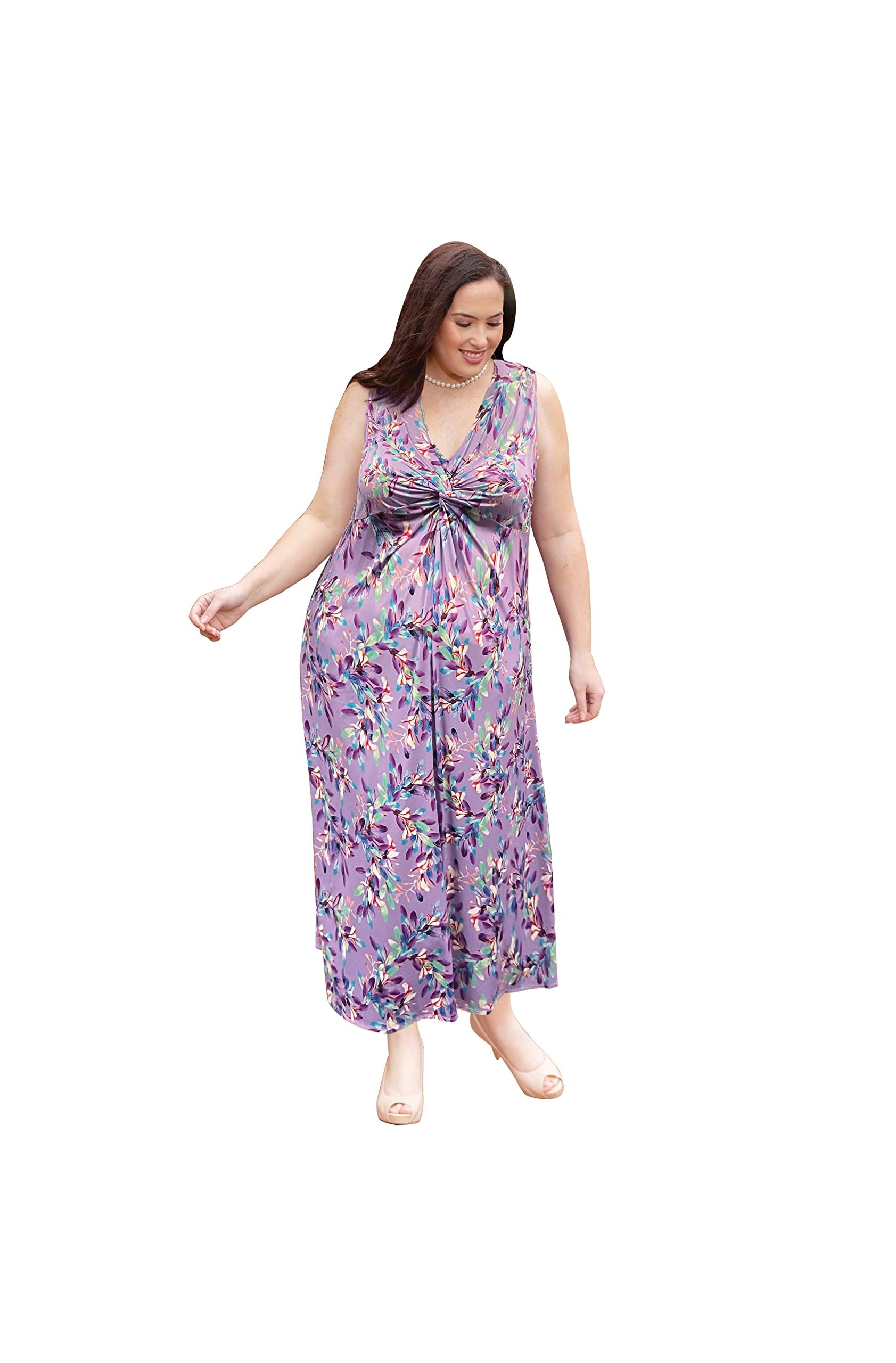 Plus Size Sleeveless Diana Tank Dress for Women - Flattering Summer Casual Outfit for Beach, Vacation & Everyday Wear