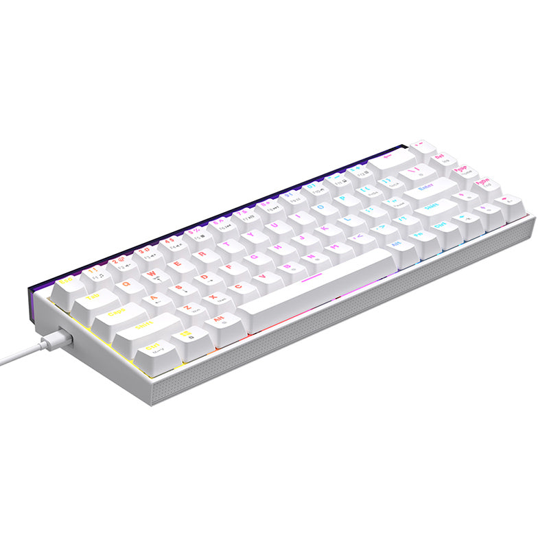 Ajazz NK68 Wired 65% Mechanical Keyboard - Compact RGB Backlit Gaming Keyboard with Hot-Swappable Switches for PC, Mac, Laptop - Perfect for Office Work, Typing & Esports Gaming